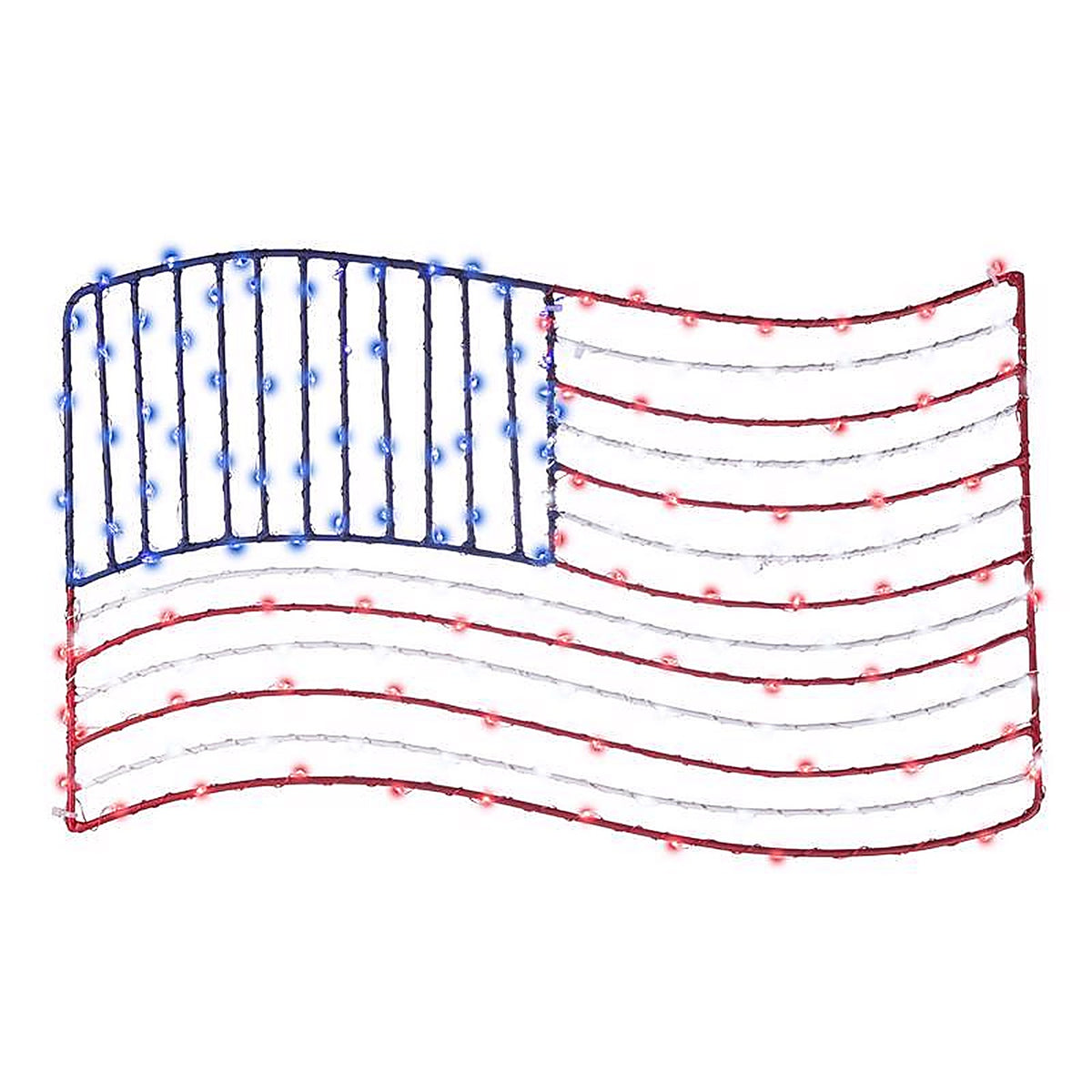 Celebrations - 14-03034A - Patriotic Flag Silhouette Window Decor Metal 1 Pack