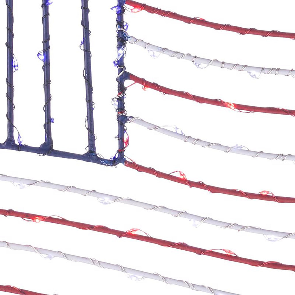 Celebrations - 14-03034A - Patriotic Flag Silhouette Window Decor Metal 1 Pack