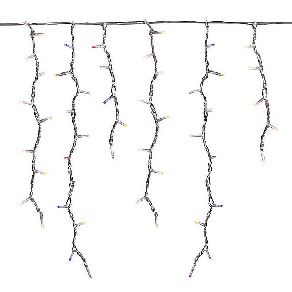 Celebrations - 21-05000A - LED Rice Multicolored/Warm White 200 CT Icicle Christmas Lights
