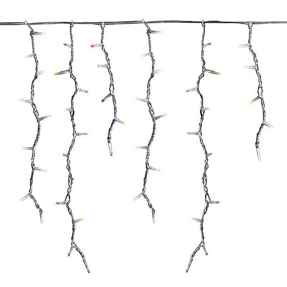 Celebrations - 21-05000A - LED Rice Multicolored/Warm White 200 CT Icicle Christmas Lights