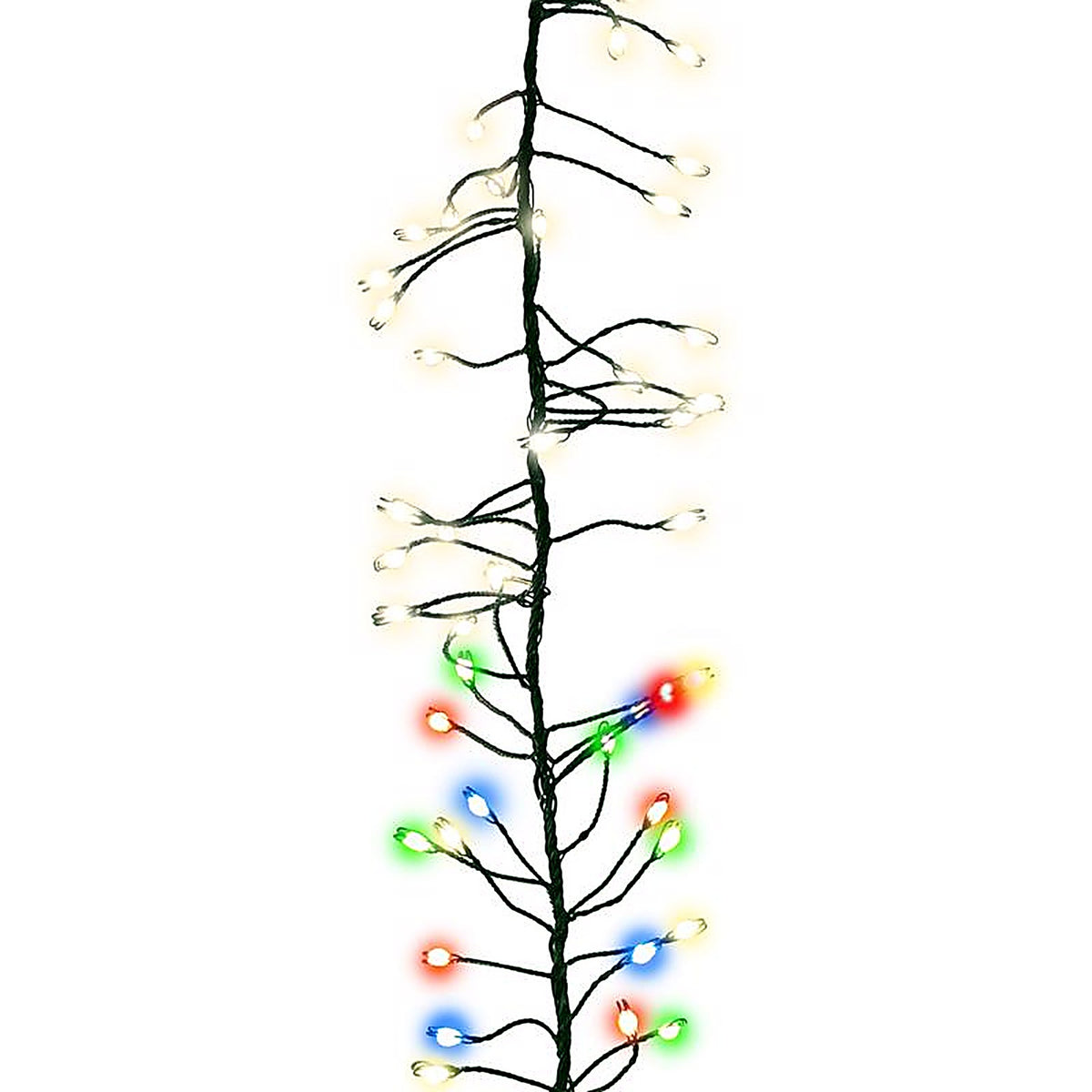 Celebrations - 15-02009A - LED Big Seed Cluster Multicolored/Warm White 250 CT Christmas Lights 10 Ft.