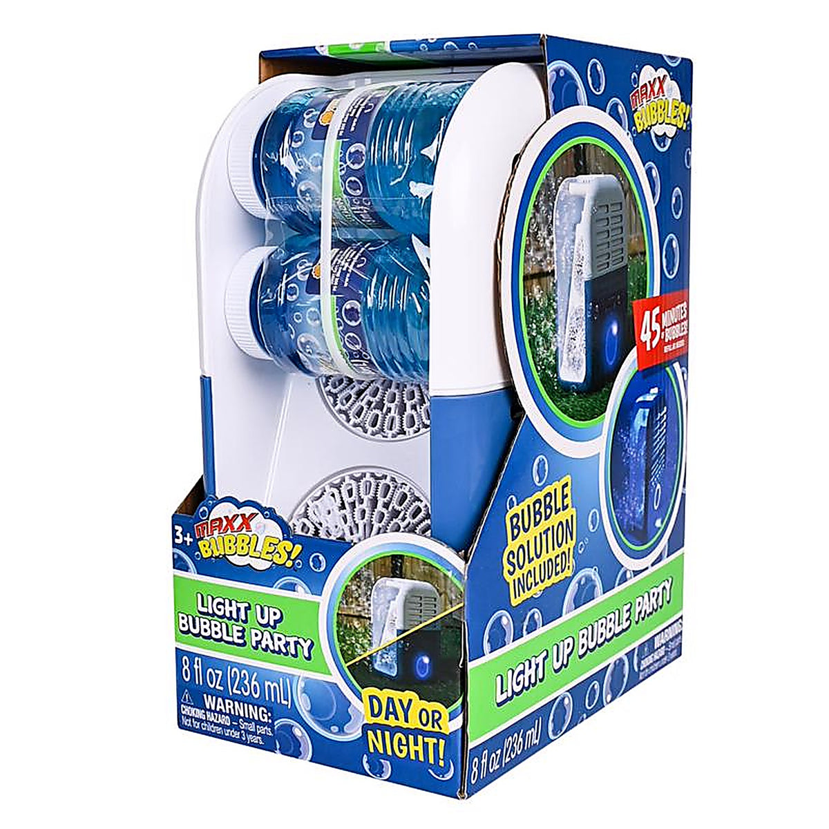 Maxx Bubbles - 470447 - Bubbles for the Ages Light Up Bubble Party Blue/White