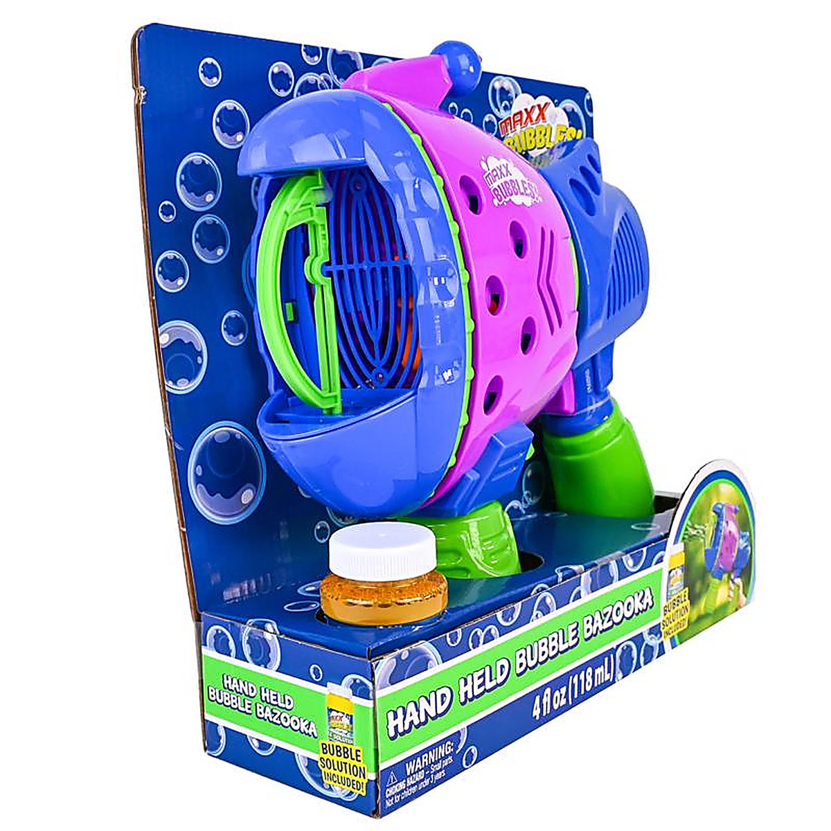 Maxx Bubbles - 470548 - Handheld Bubble Bazooka Multicolor