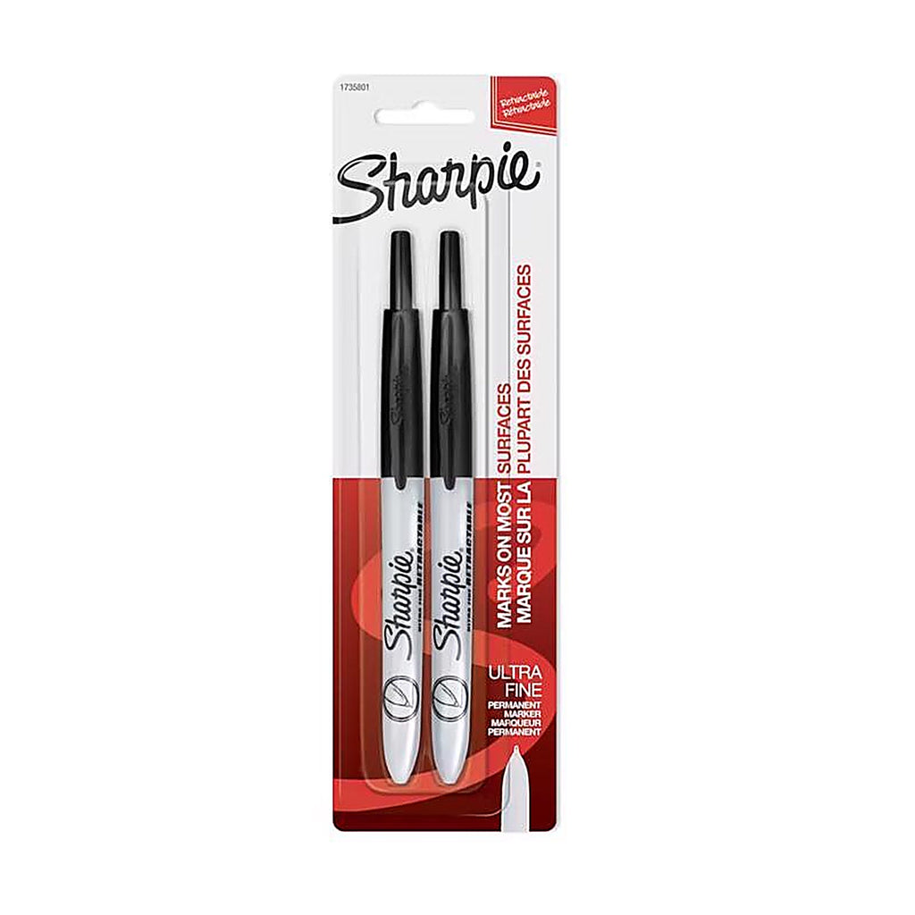 Sharpie - 1735801 - Black Ultra Fine Tip Permanent Marker 2 Pack