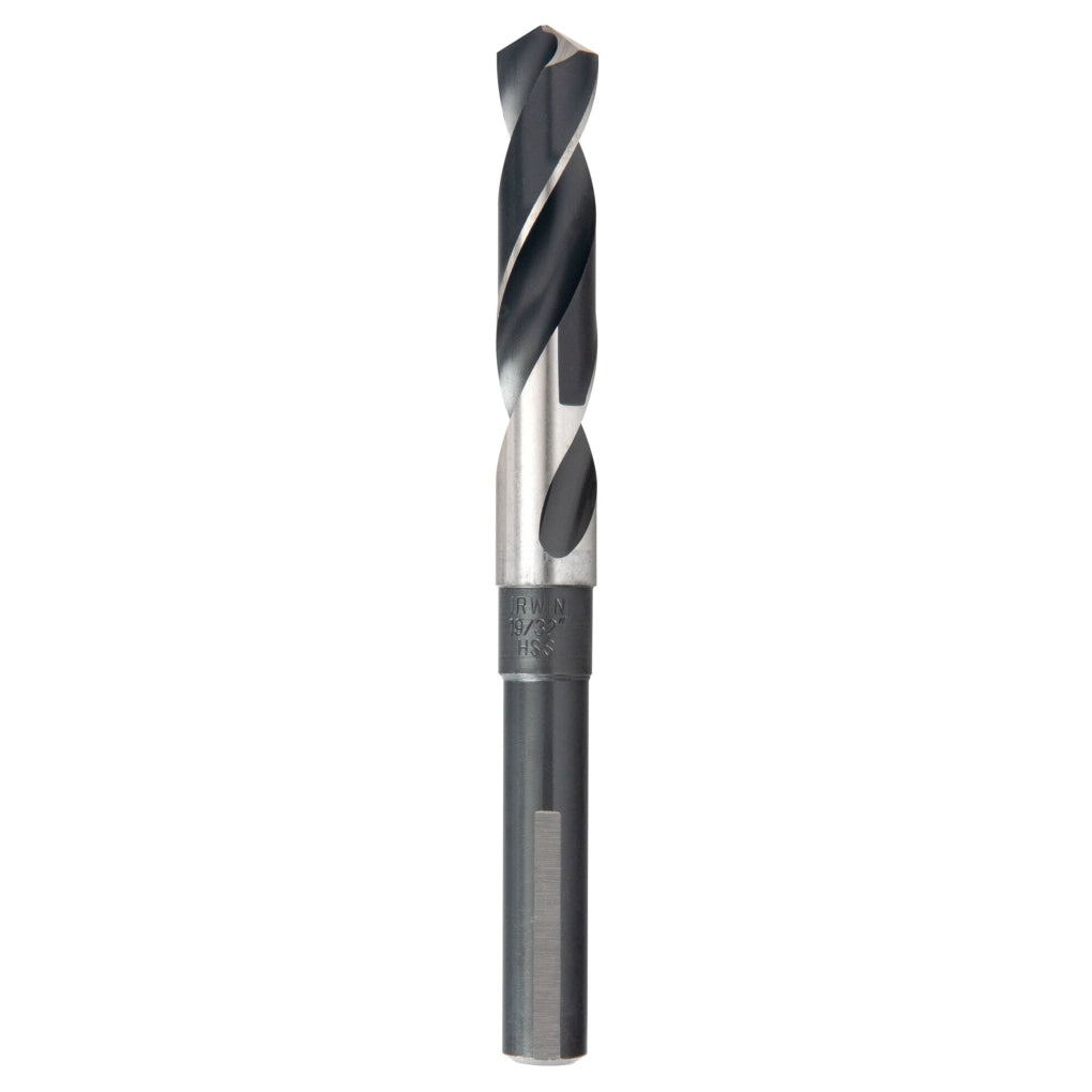 Irwin Hanson 91138 19/32in. Silver & Deming High Speed Steel Fractional 1/2in. Reduced Shank Drill Bit