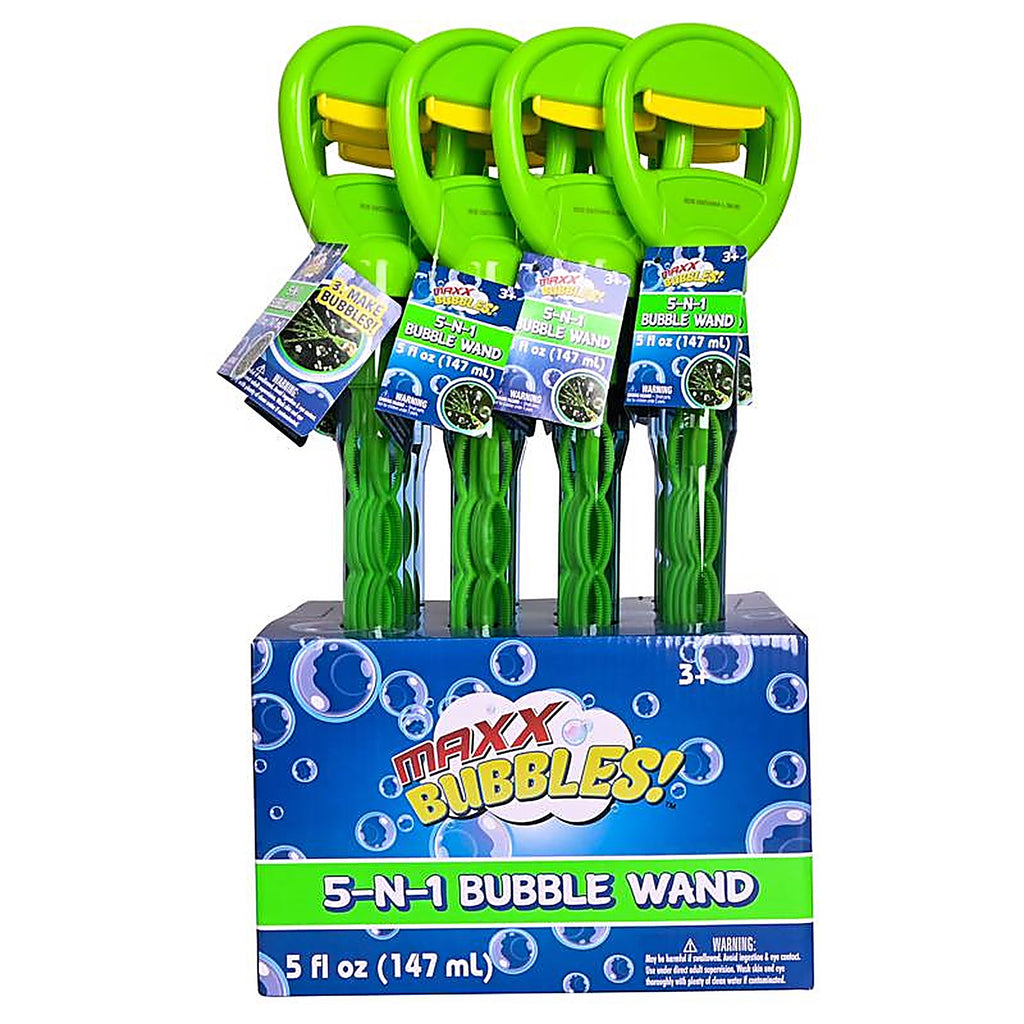 Maxx Bubbles - 470445 - 5-In-1 Bubble Wand Green