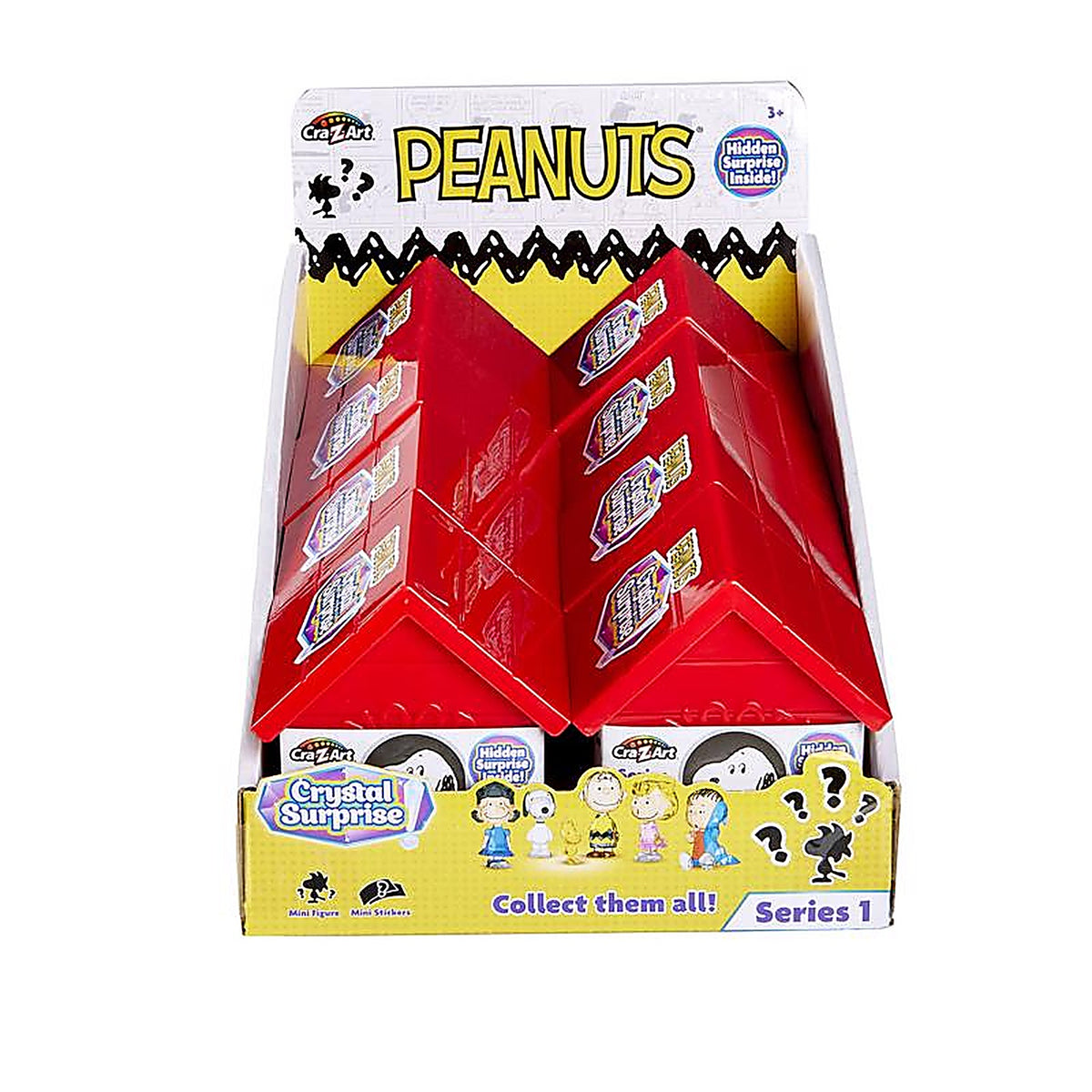 Cra-Z-Art - 38172PDQ-8 - Peanuts Crystal Surprise Dog House and Figure Toy
