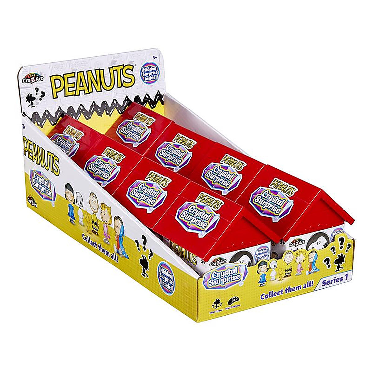 Cra-Z-Art - 38172PDQ-8 - Peanuts Crystal Surprise Dog House and Figure Toy