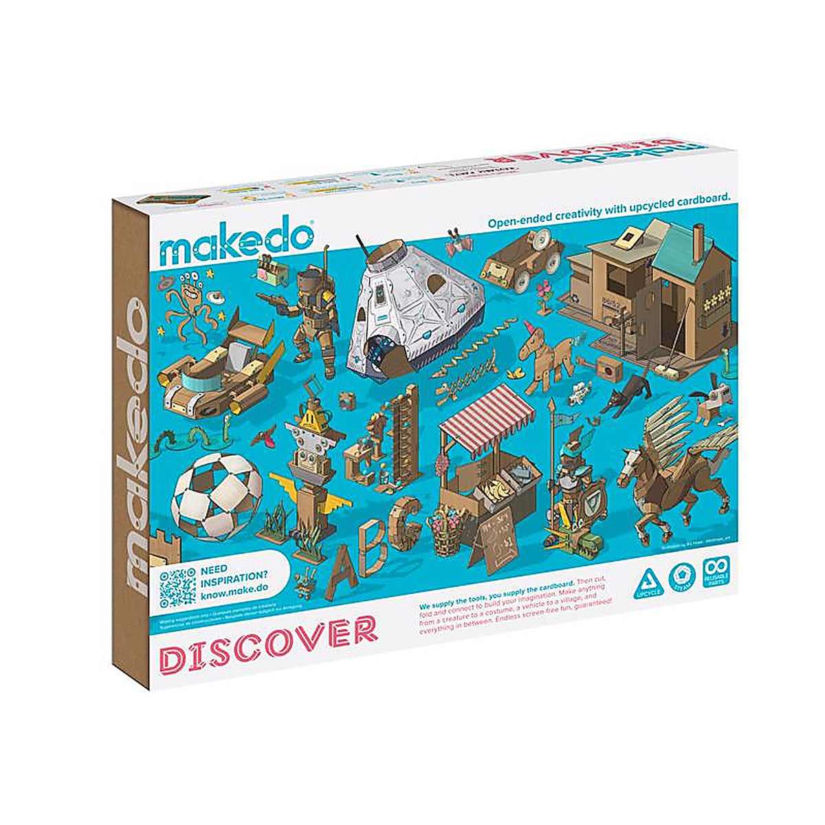 Makedo - A0126 - Discover Kit for 2 to 5 Makers Construction Playset 126 Piece