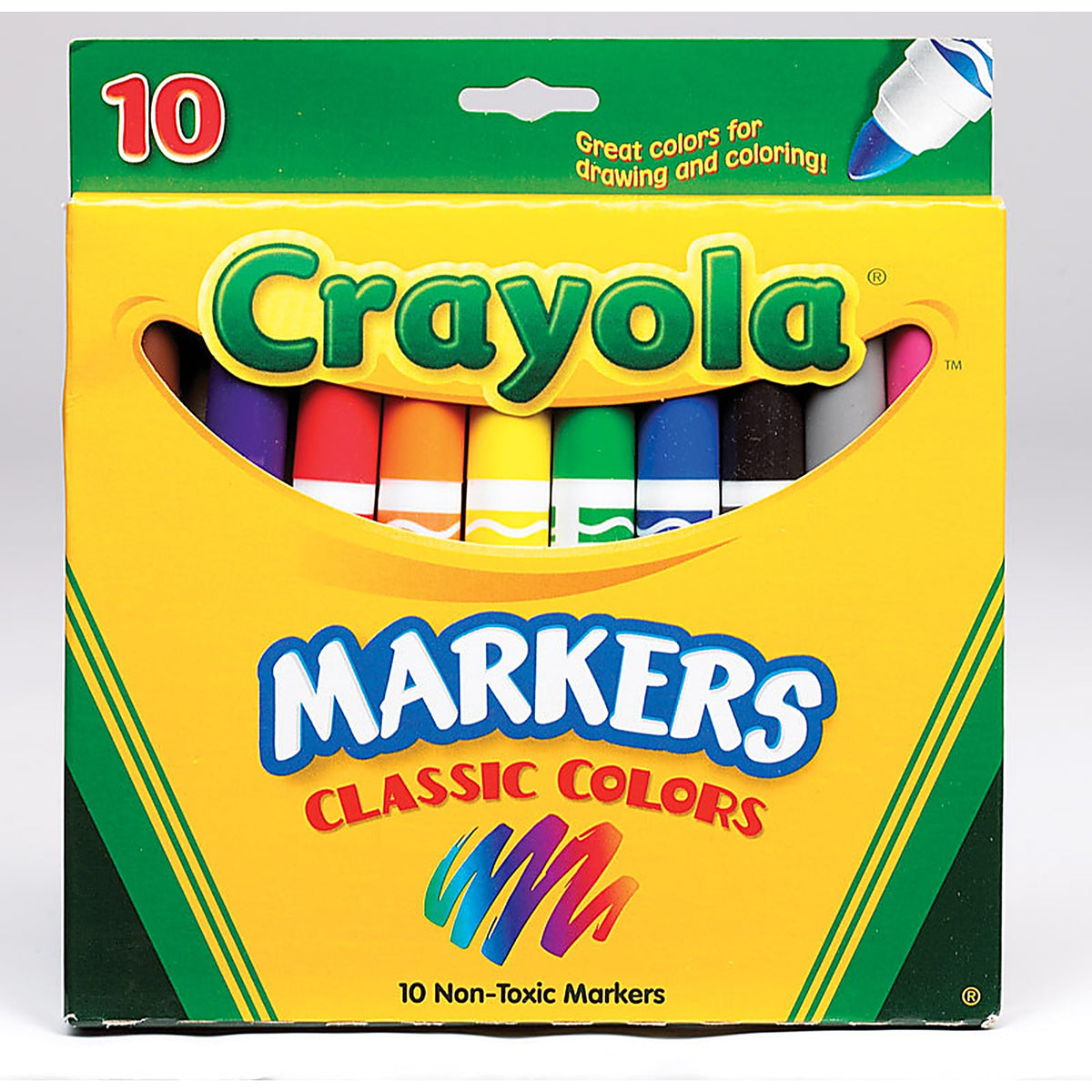 Crayola 58-7722 Classic Assorted Broad Tip Markers 10/Pack