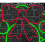 Luxe Light Decor - LCJSB-22 - LED Red and Green Christmas Wreath Hanging Decor