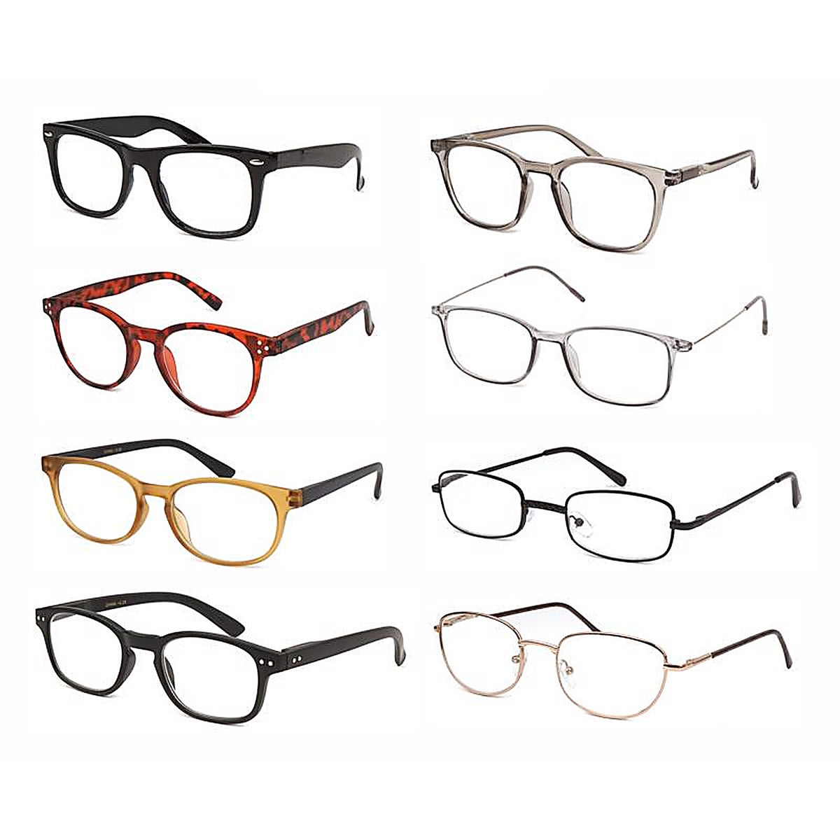Diamond Visions - 11-4054 - Assorted Color Frame Assorted Strength Unisex Reading Glasses