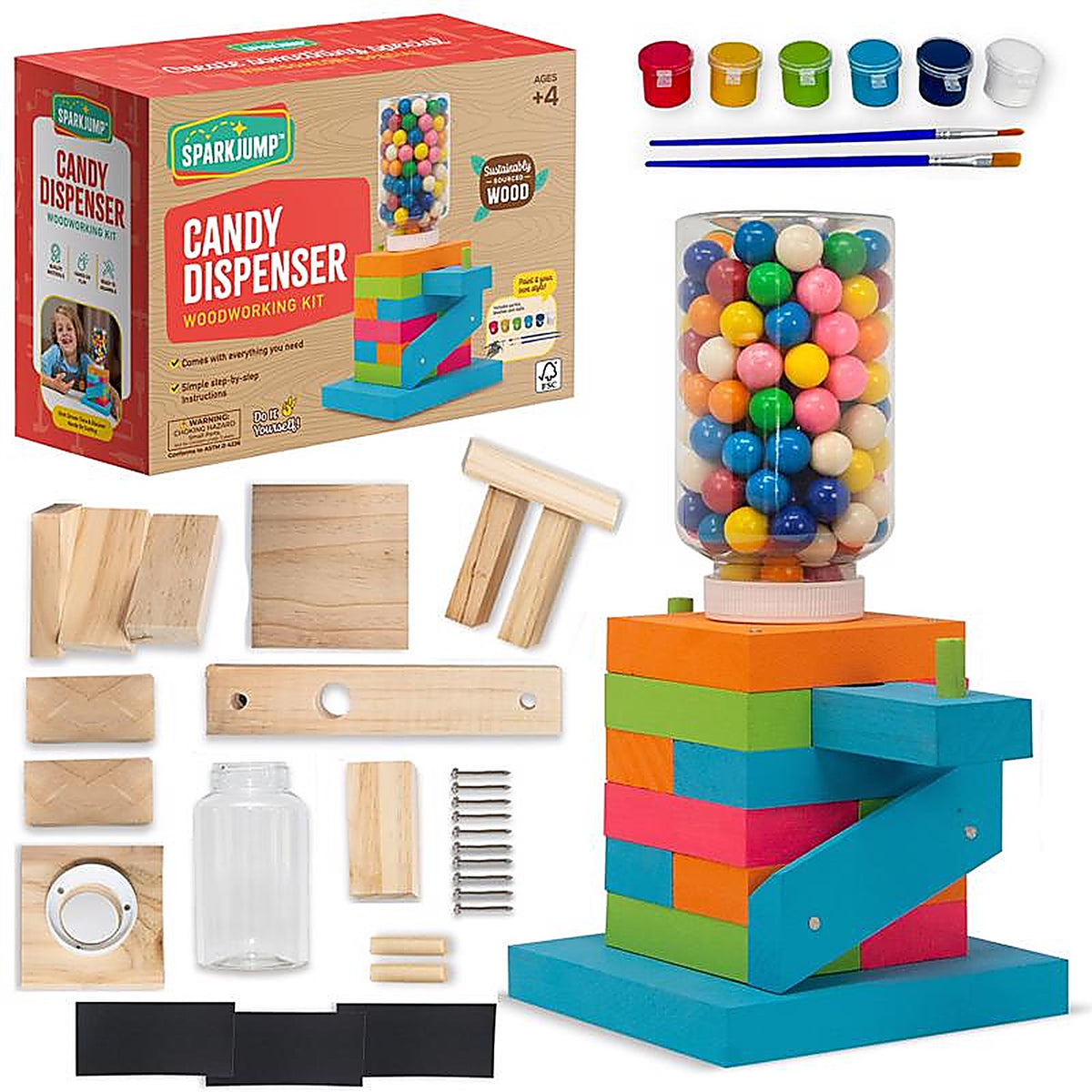 Sparkjump - CDWK04 - Candy Dispenser Woodworking Kit