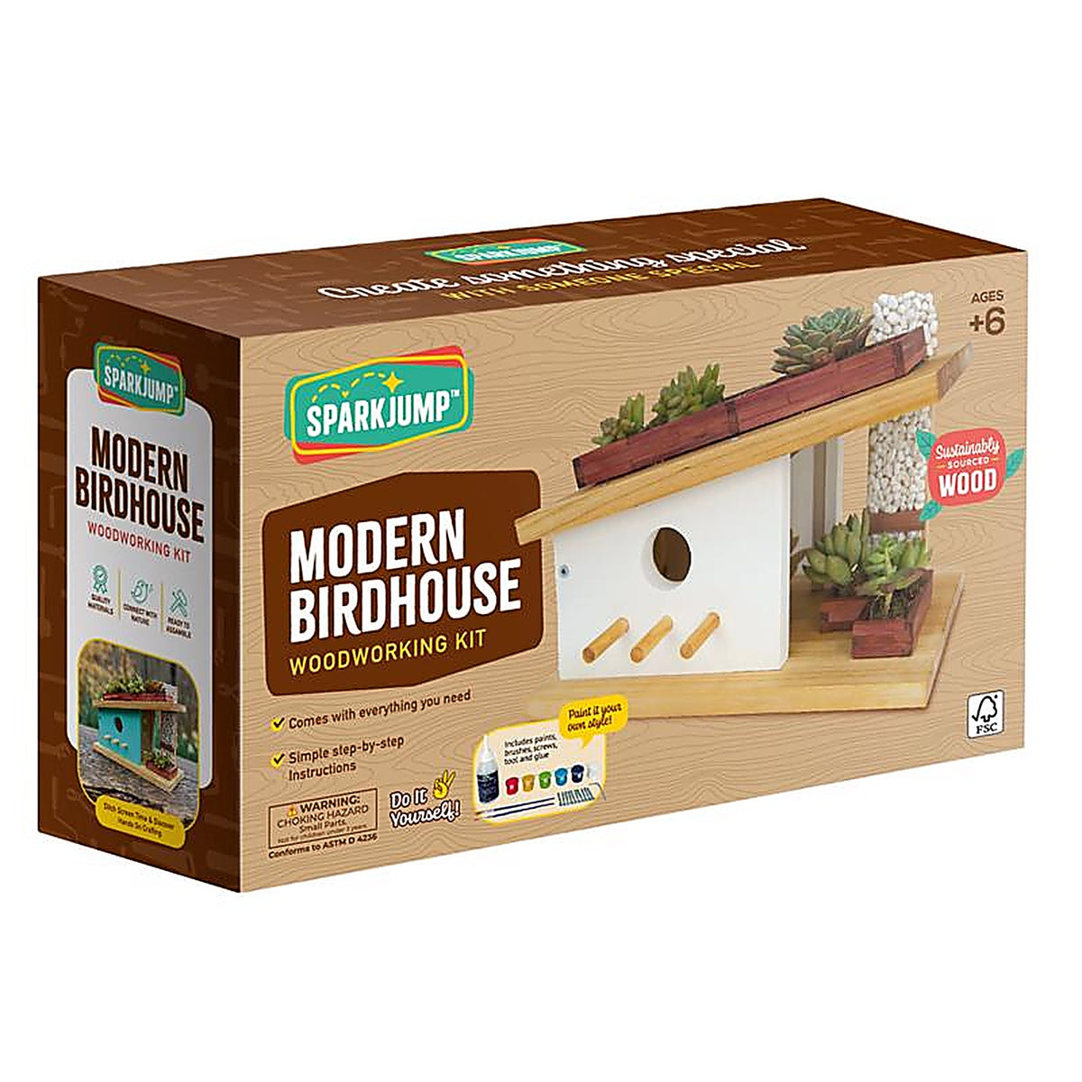 Sparkjump - MBHWK04 - Modern Birdhouse Woodworking Kit