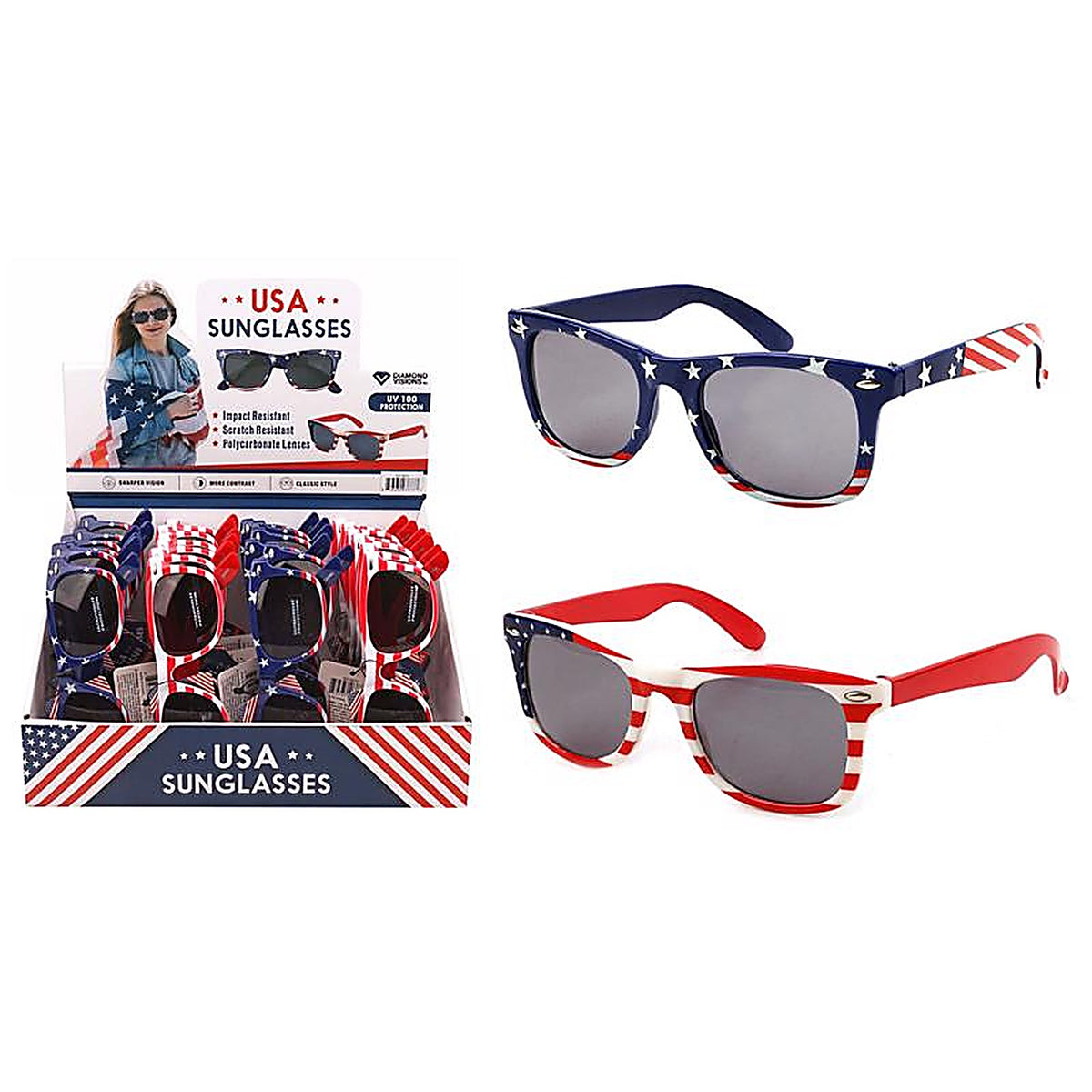 Diamond Visions Inc - SG-3873 - Sunglasses Plastic 1 Pack