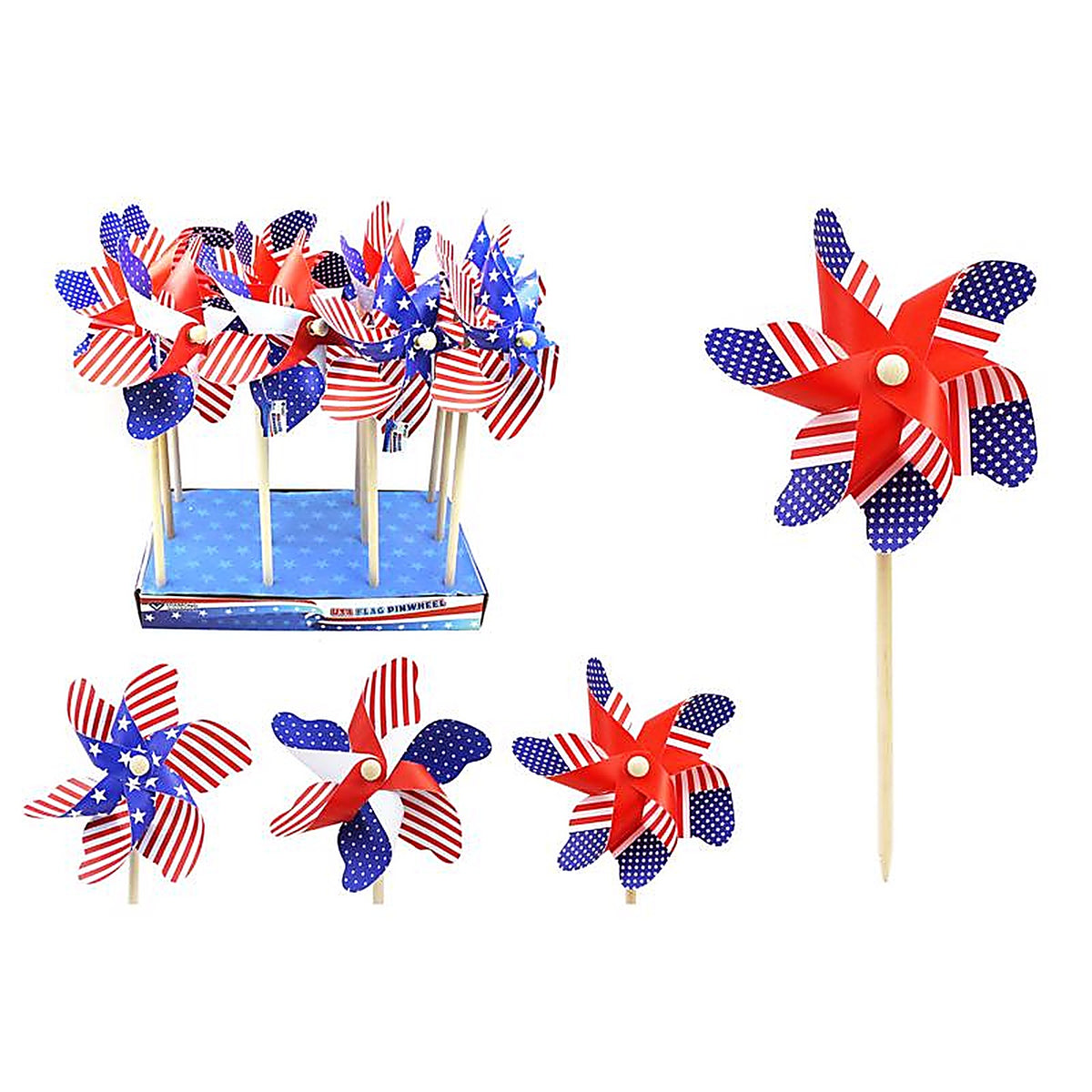 Diamond Visions - 02-2197 - Assorted Plastic 12 In. H Pinwheel