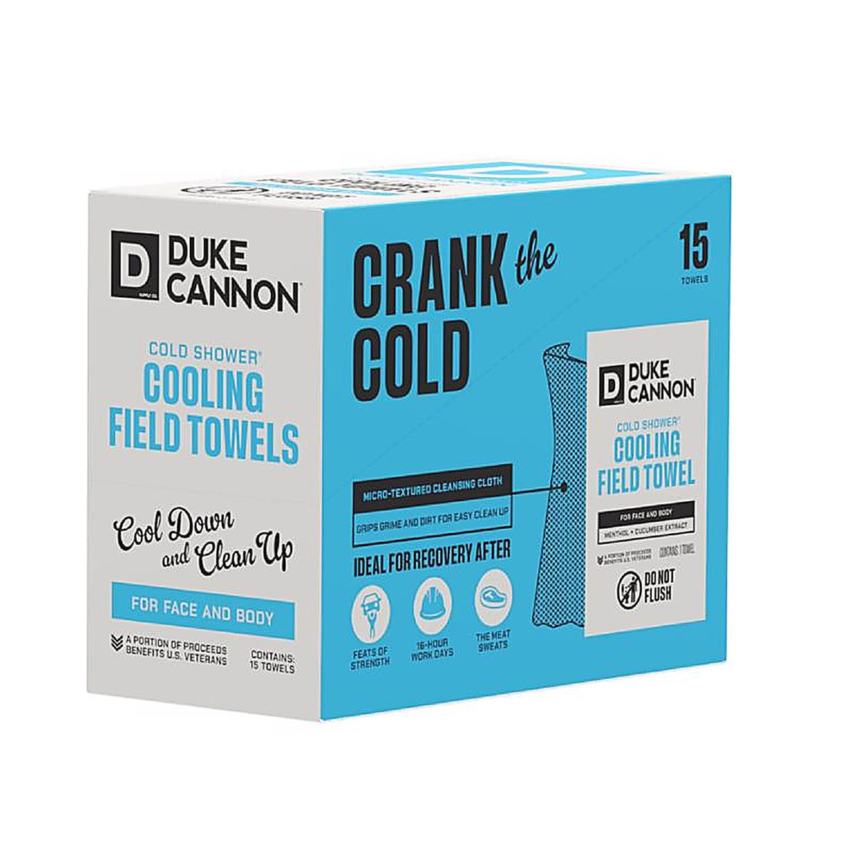 Duke Cannon - CSSW-TWLBOX - Cold Shower Cooling Towel 15 CT