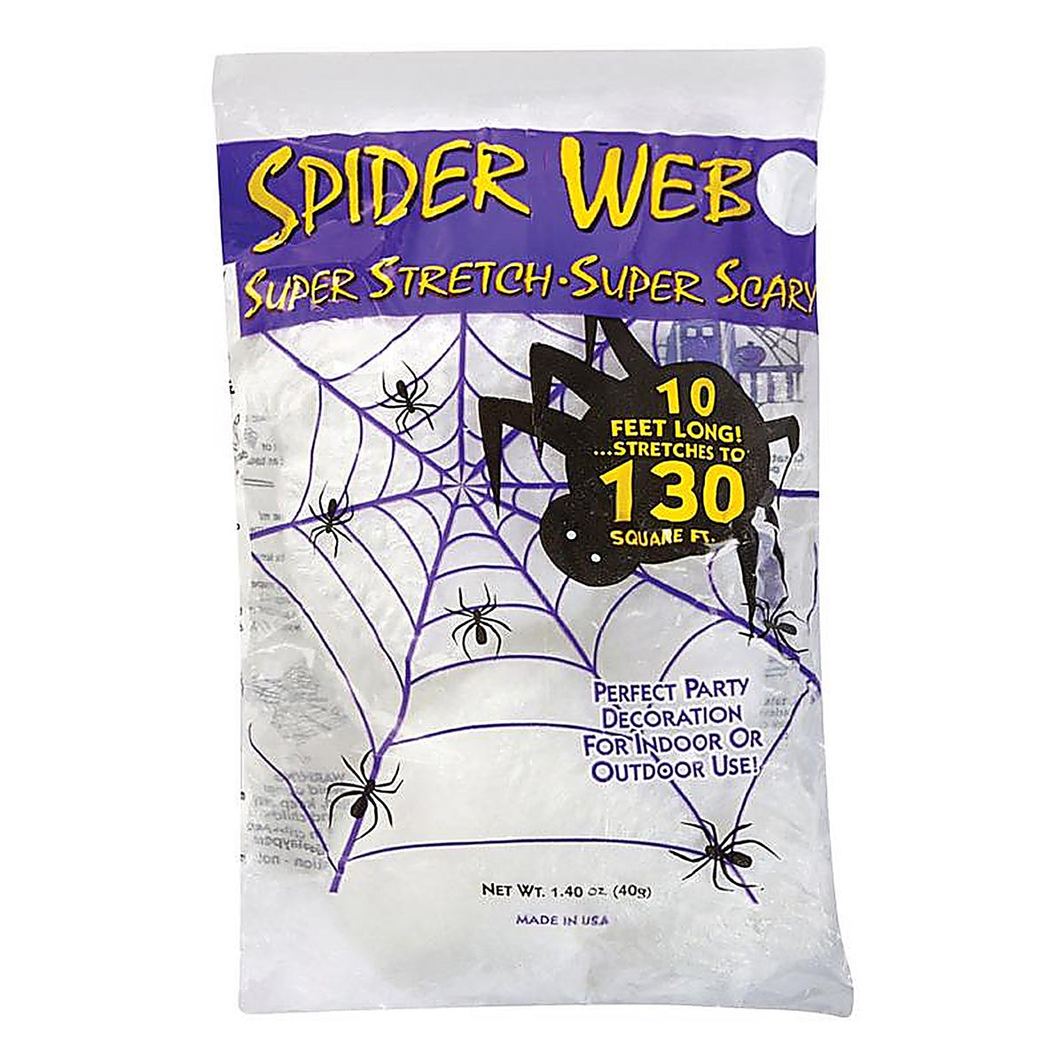 Fun World 391ACE Spider Web Halloween Decor 11in.