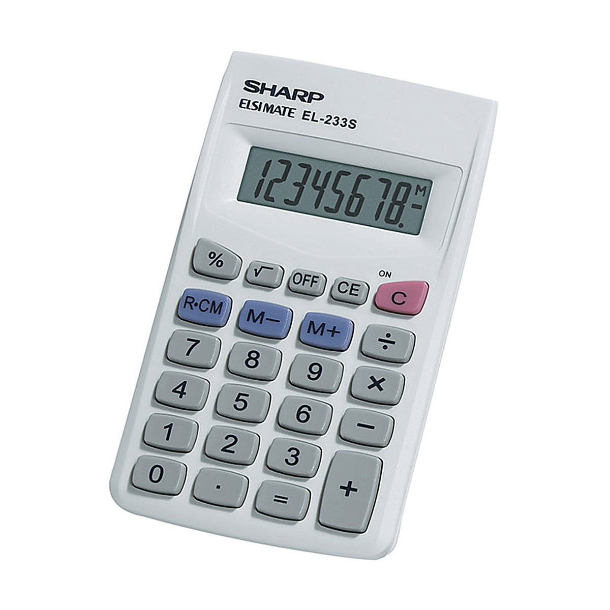 Sharp - EL233SB - White 8 Digit Calculator