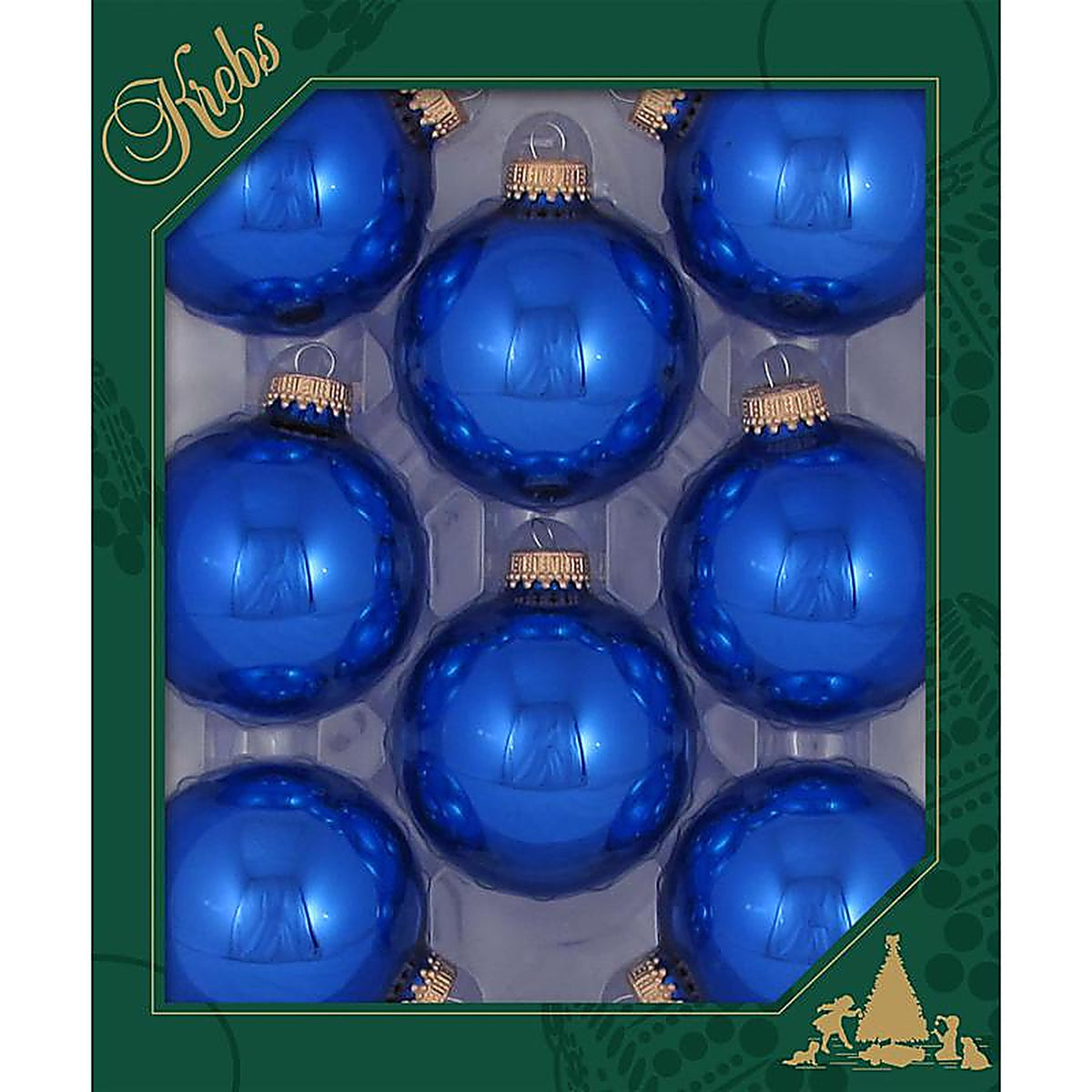 Christmas by Krebs - CBK70057 - Victoria Blue/Gold Ball Ornament