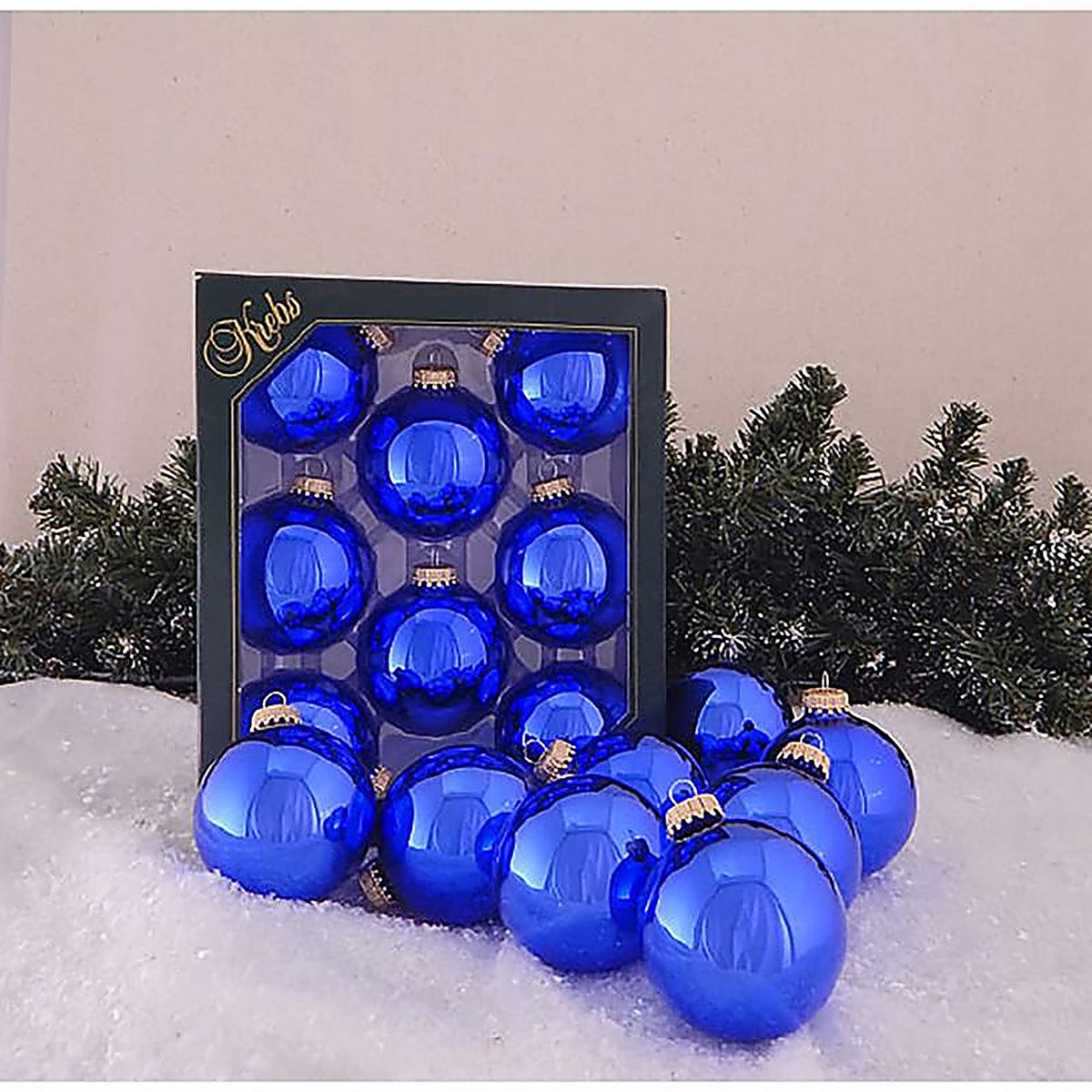 Christmas by Krebs - CBK70057 - Victoria Blue/Gold Ball Ornament