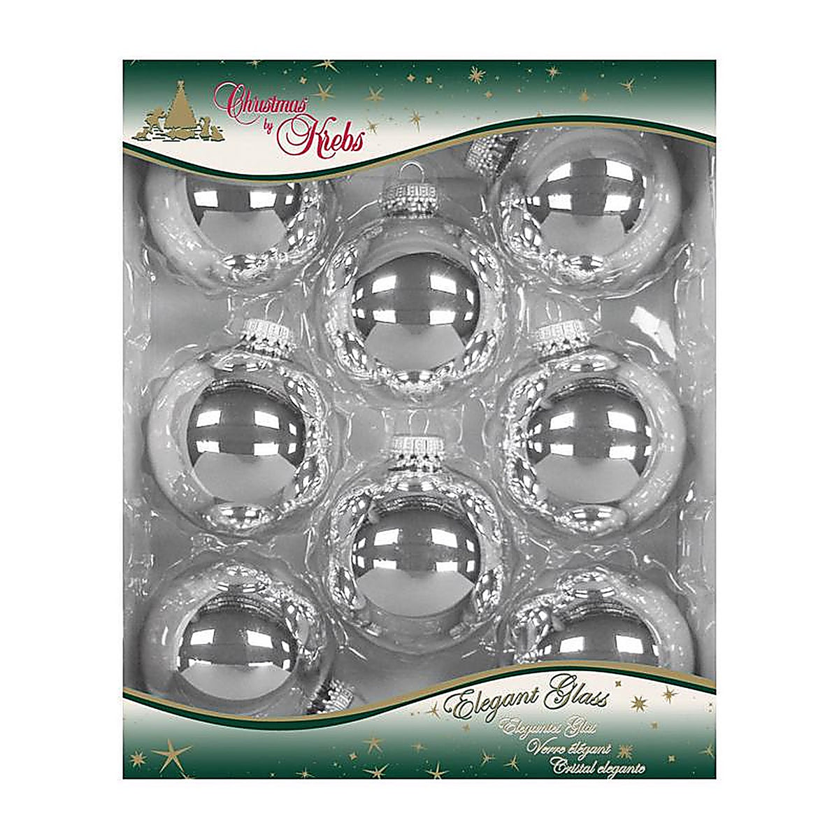 Christmas by Krebs - CBK70121 - Bright Silver Ball Ornament
