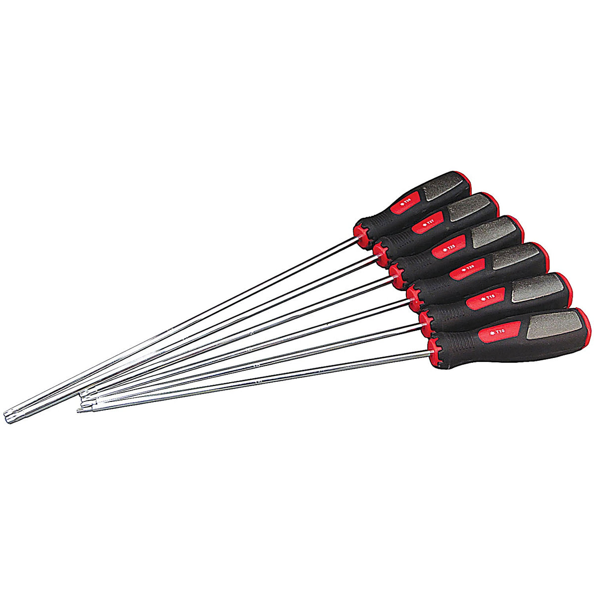 Cal-Van Tools - 917 - Extra Long Torx Screwdriver Set, Tamperproof, 6Pc