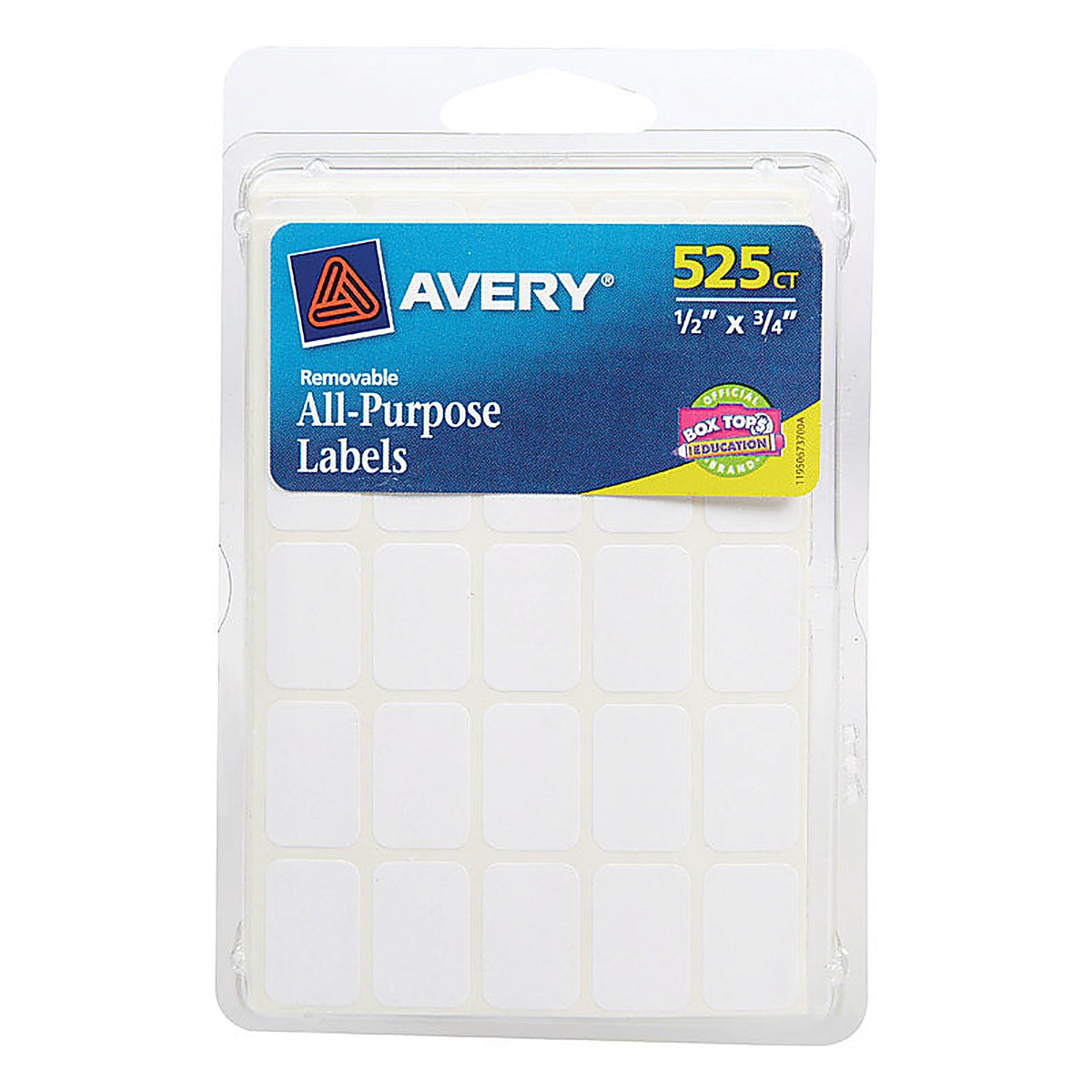 Avery - 06107 - 1/2 In. H X 3/4 In. W Rectangular White Labels 525 Pack