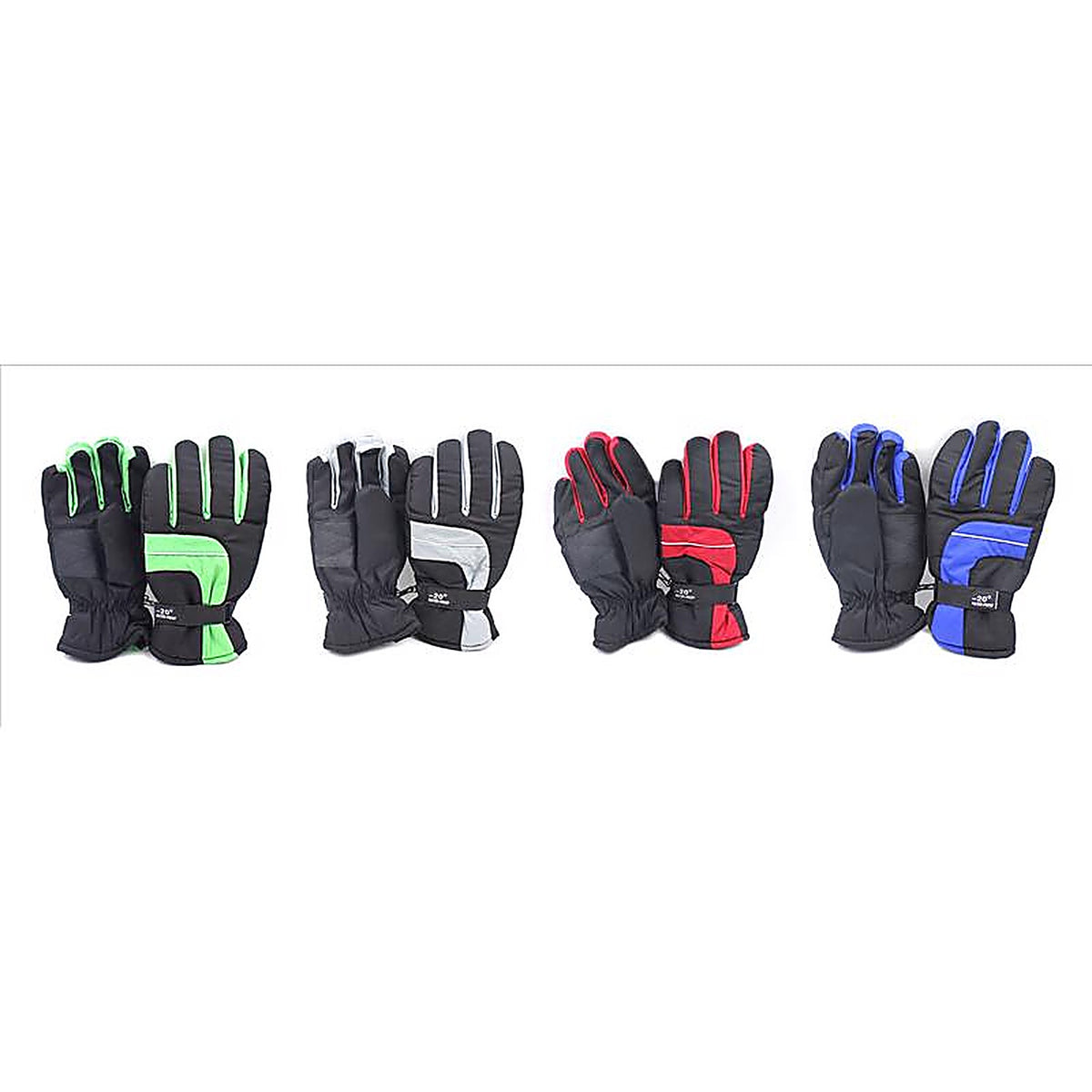 Diamond Visions 05-0189 Max Force Winter Assorted Polyester Ski Black Gloves