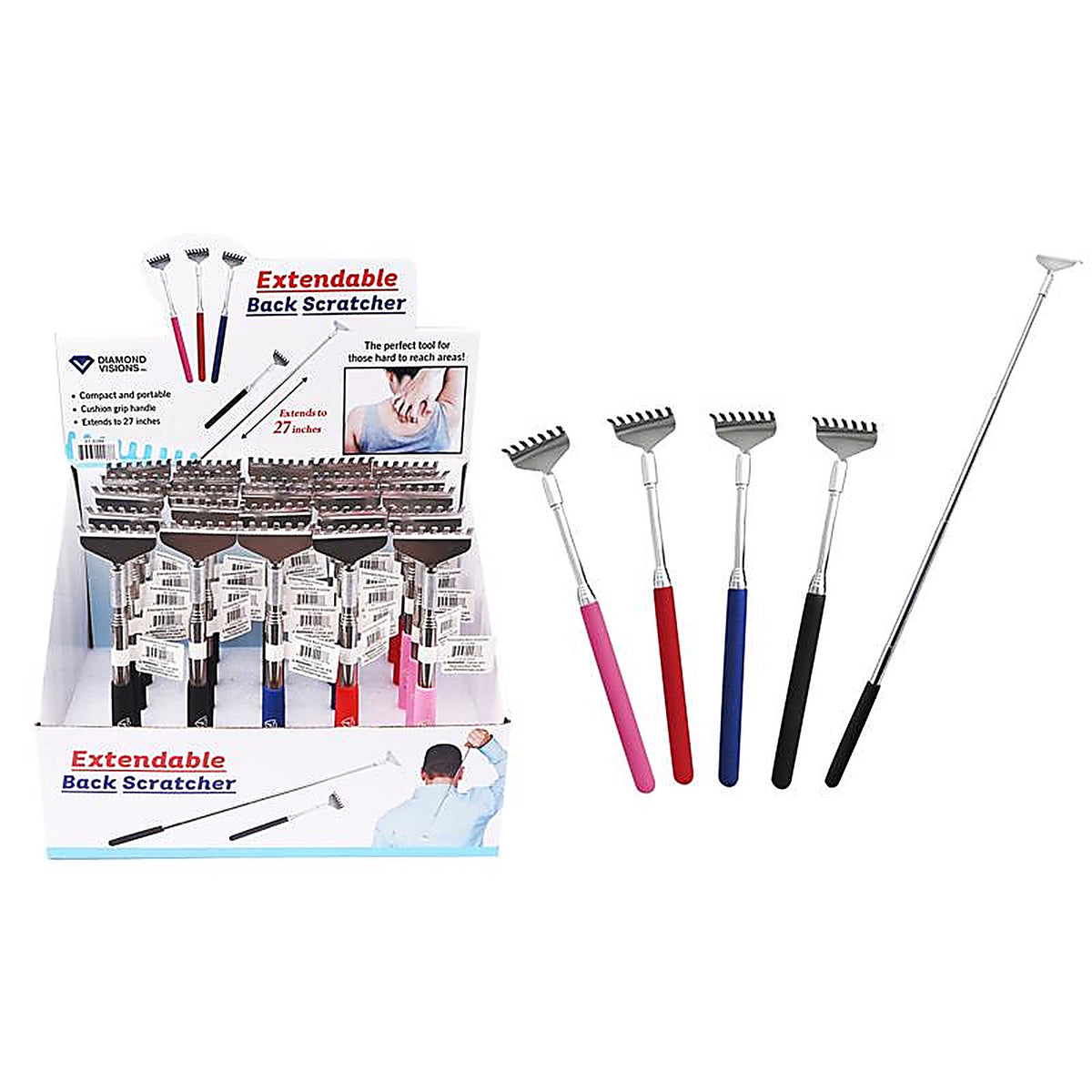 Diamond Visions 01-0288 Foldable Back Scratcher Rubber 1/Pack