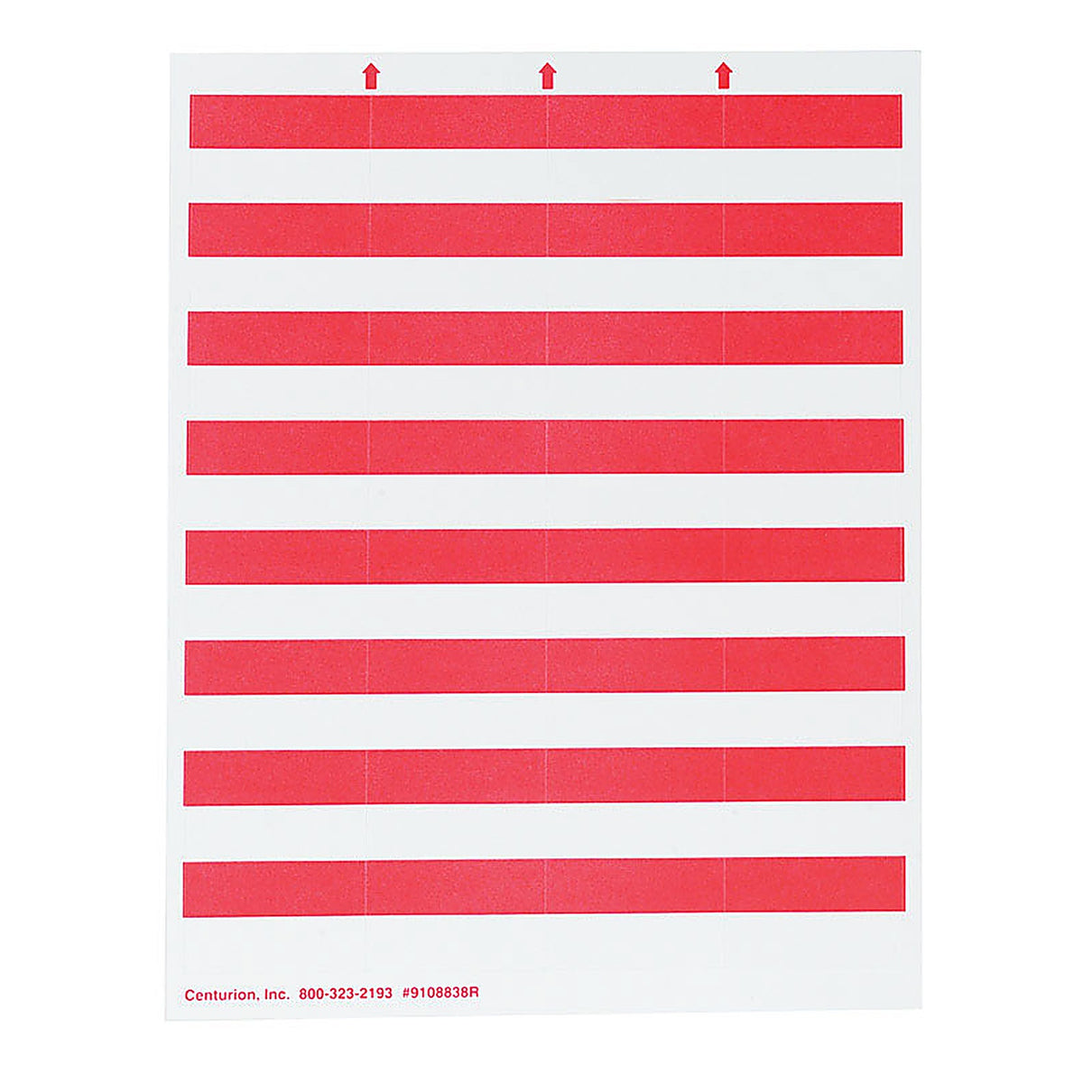 Centurion - 9108838R - Laser Printer Red Bin Tag Labels - Sheet