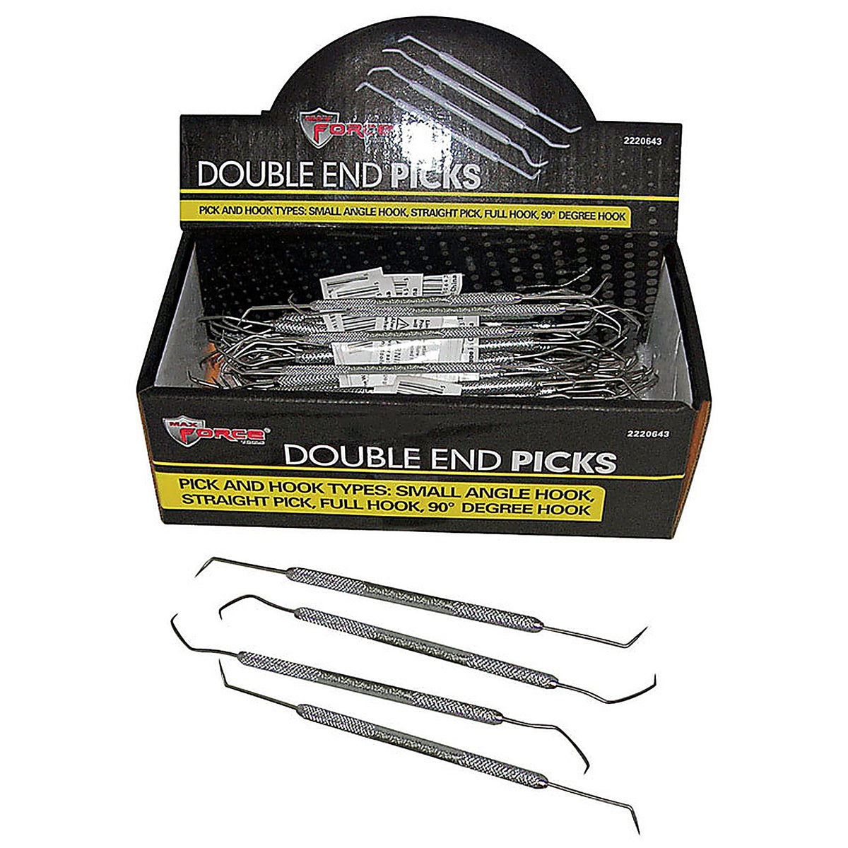 Diamond Visions 22-2220643 Max Force Tools Double Ended Picks Stainless Steel 1/Pack