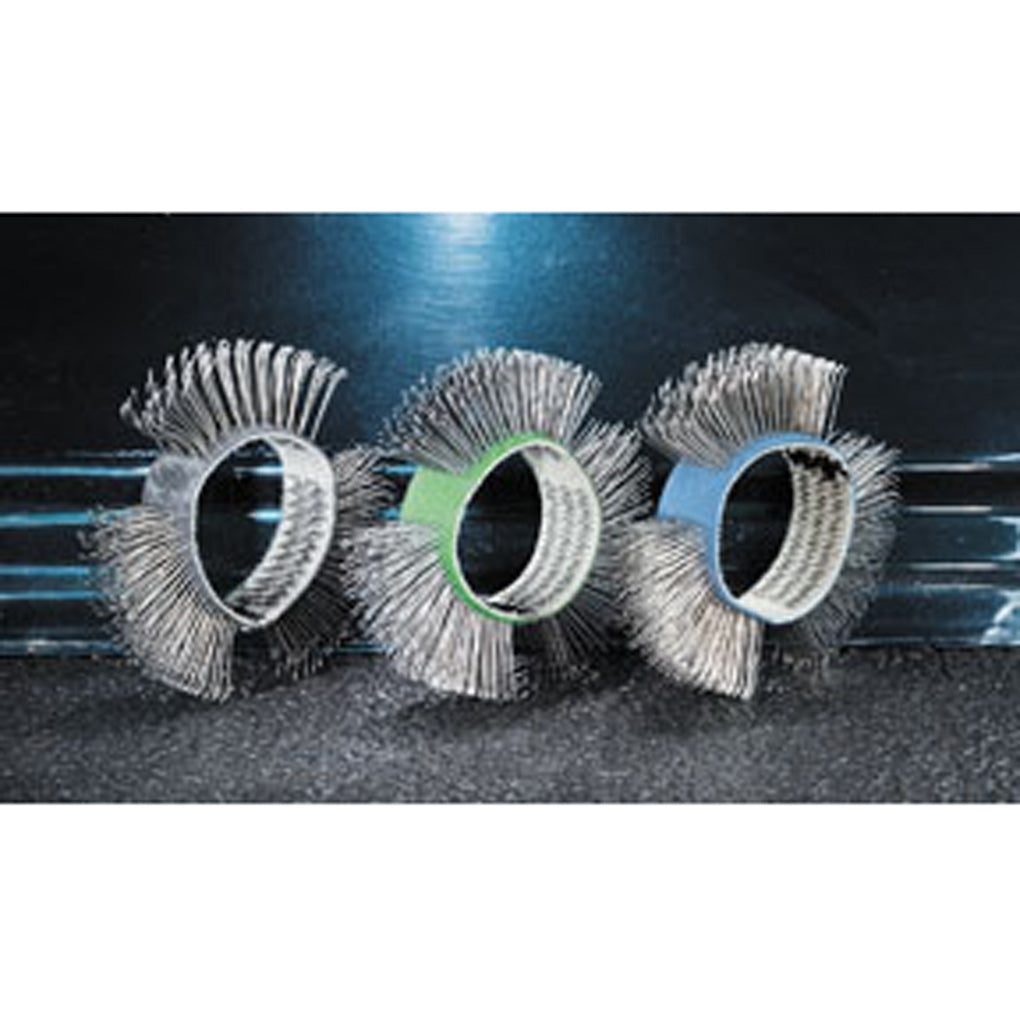 DYNABRADE 92246 4in. Dia. x 3/4in. W Bent Medium Wire Wheel