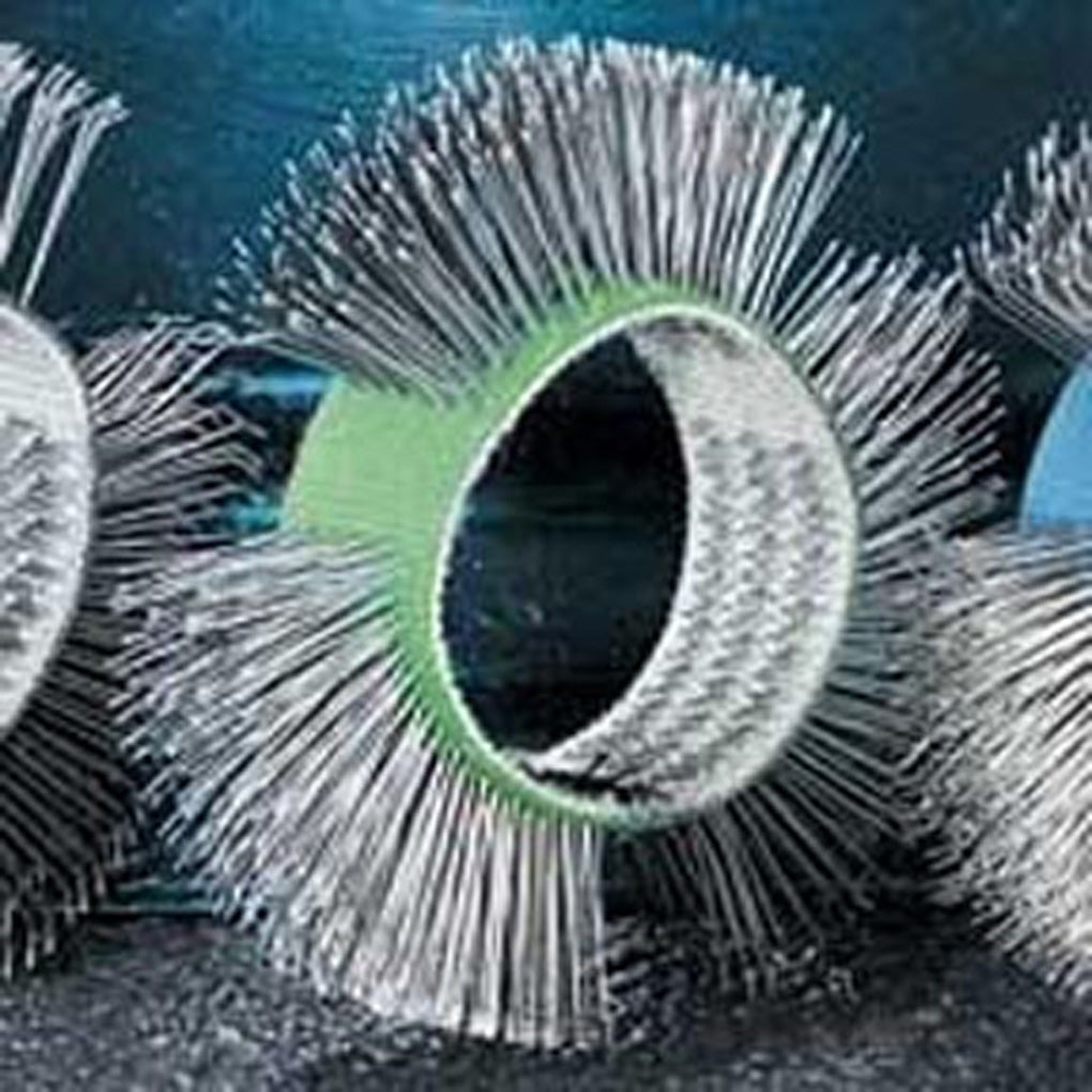 DYNABRADE 92247 4in. Dia. x 3/4in. W Straight Fine Wire Wheel