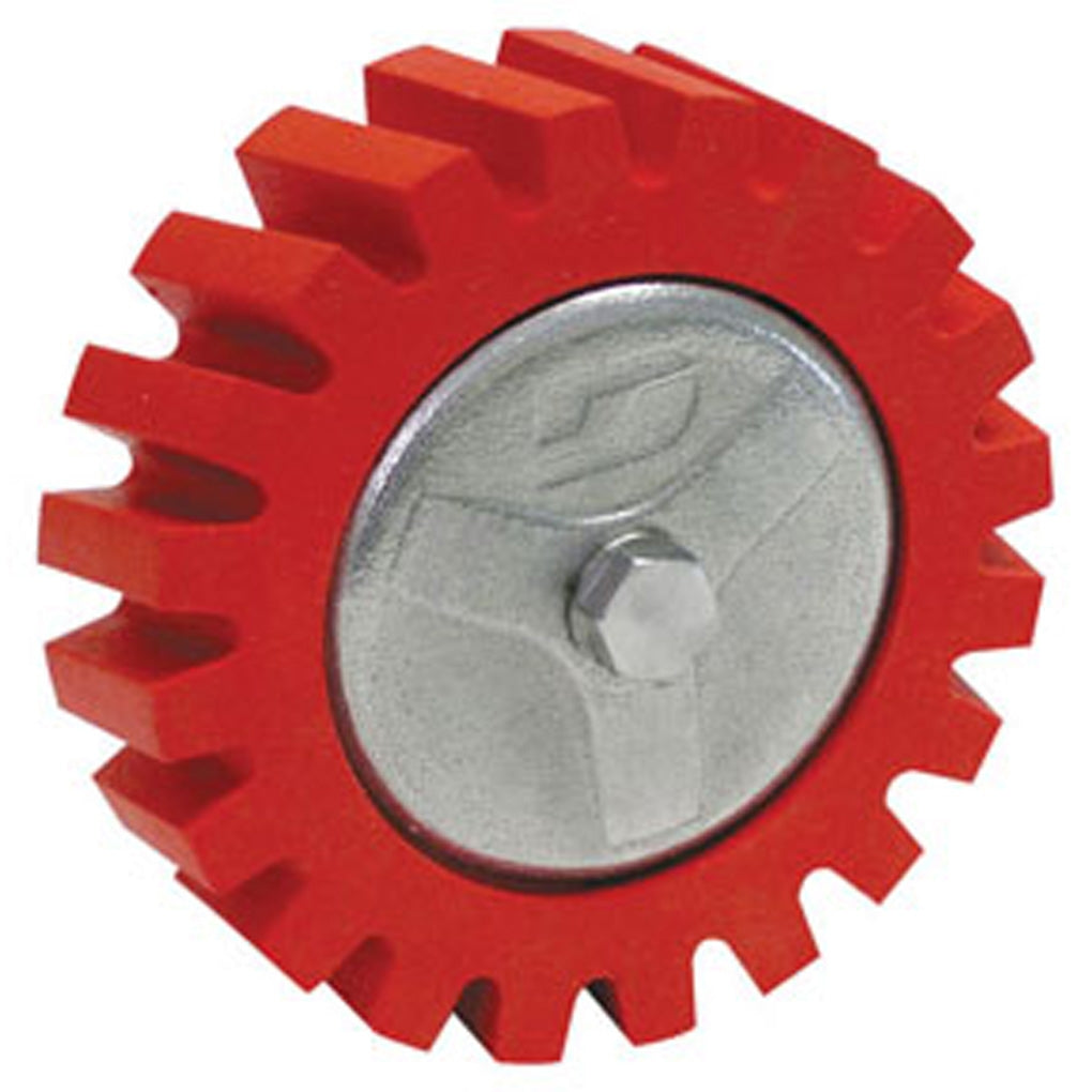 DYNABRADE 92257 4in. Dia. x 1-1/4in. Wide RED-TRED Eraser Wheel