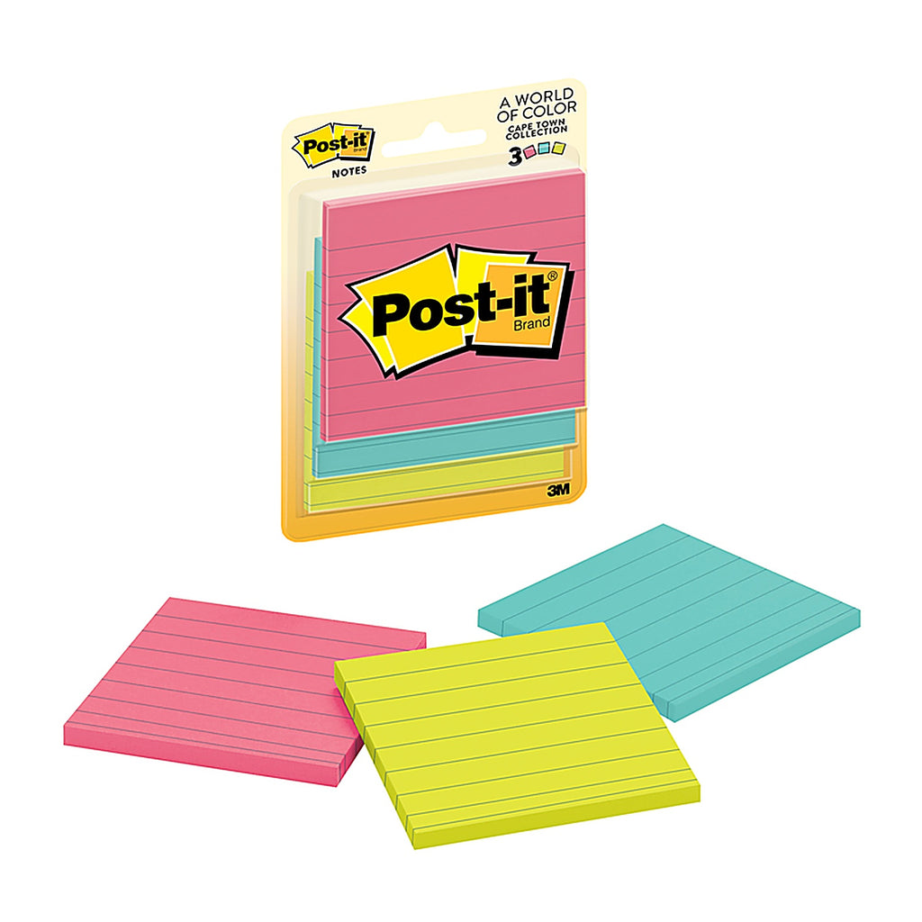 Post-It - 6301 - 3 In. W X 3 In. L Assorted Sticky Notes 3 Pad