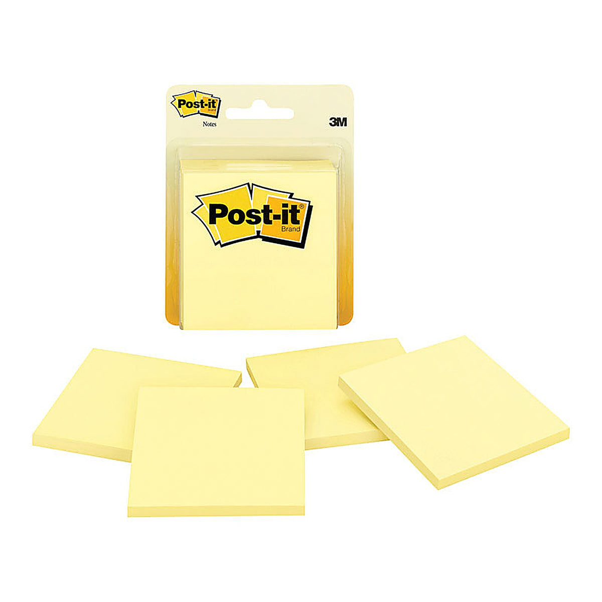 Post-It - 5400 - 3 In. W X 3 In. L Canary Yellow Sticky Notes 4 Pad