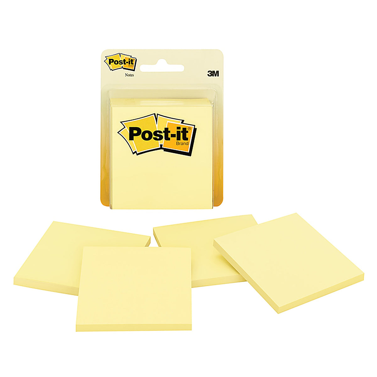 Post-It - 5400 - 3 In. W X 3 In. L Canary Yellow Sticky Notes 4 Pad
