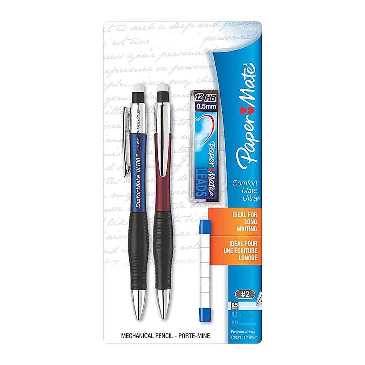 Paper Mate 1738795 Comfort Mate Ultra HB Mechanical Pencil 2/Pack