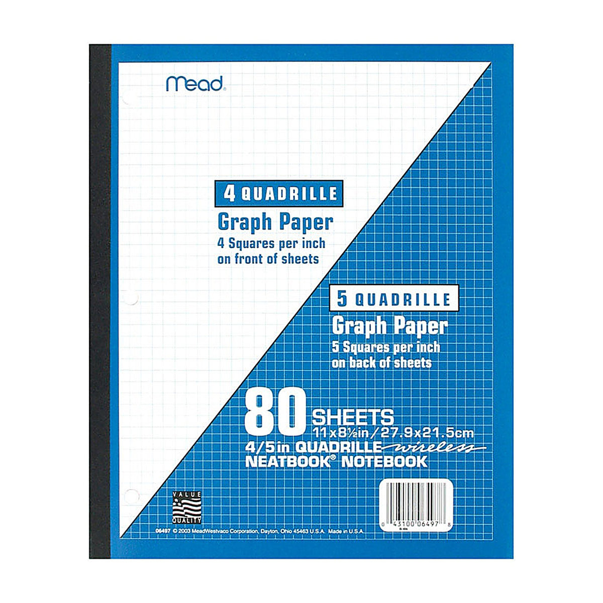 Mead 6497 8-1/2 in. W x 11 L Perfect Bound Notebook