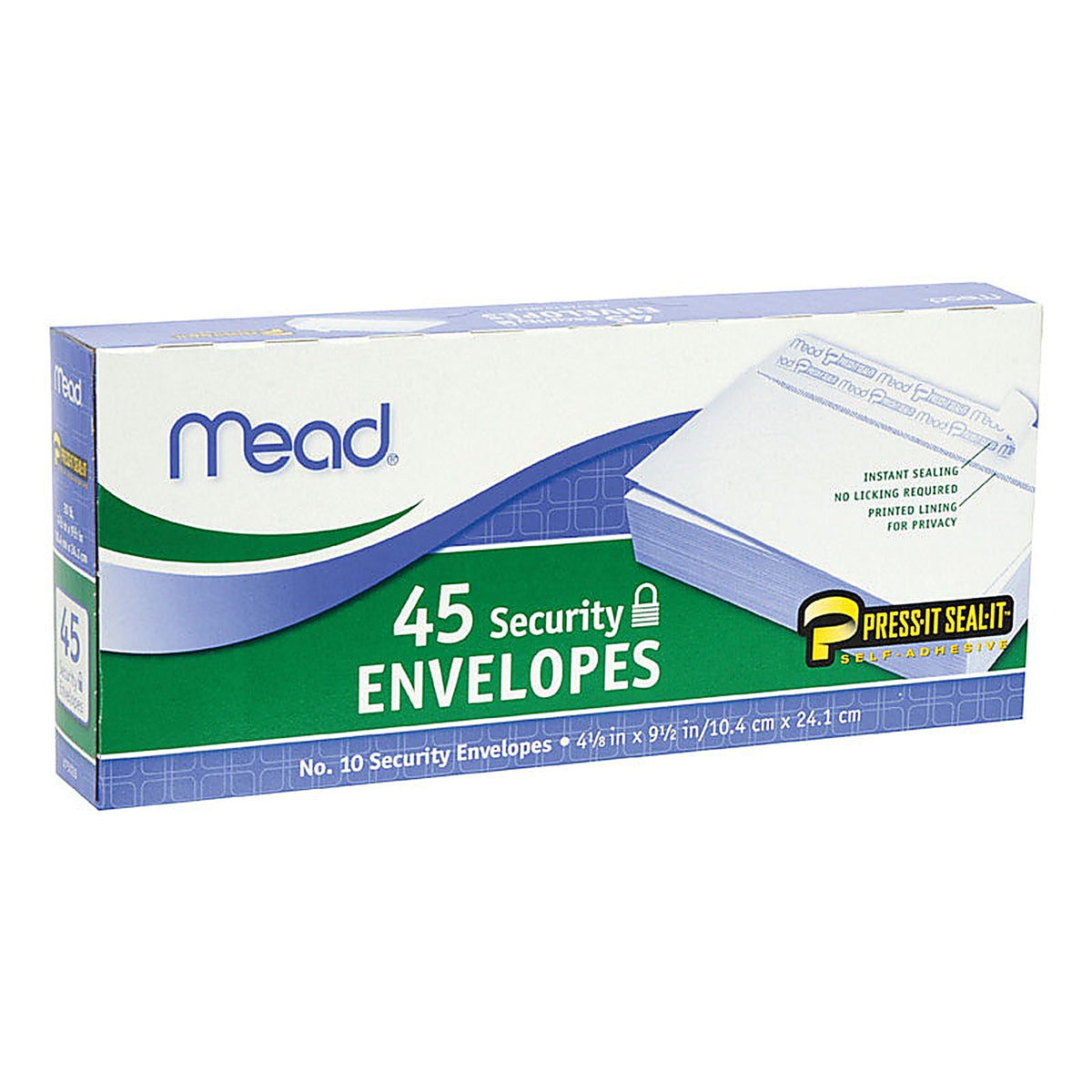 Mead 75026 9.5 in. W x 4.12 in. L No. 10 White Envelopes 45/Pack