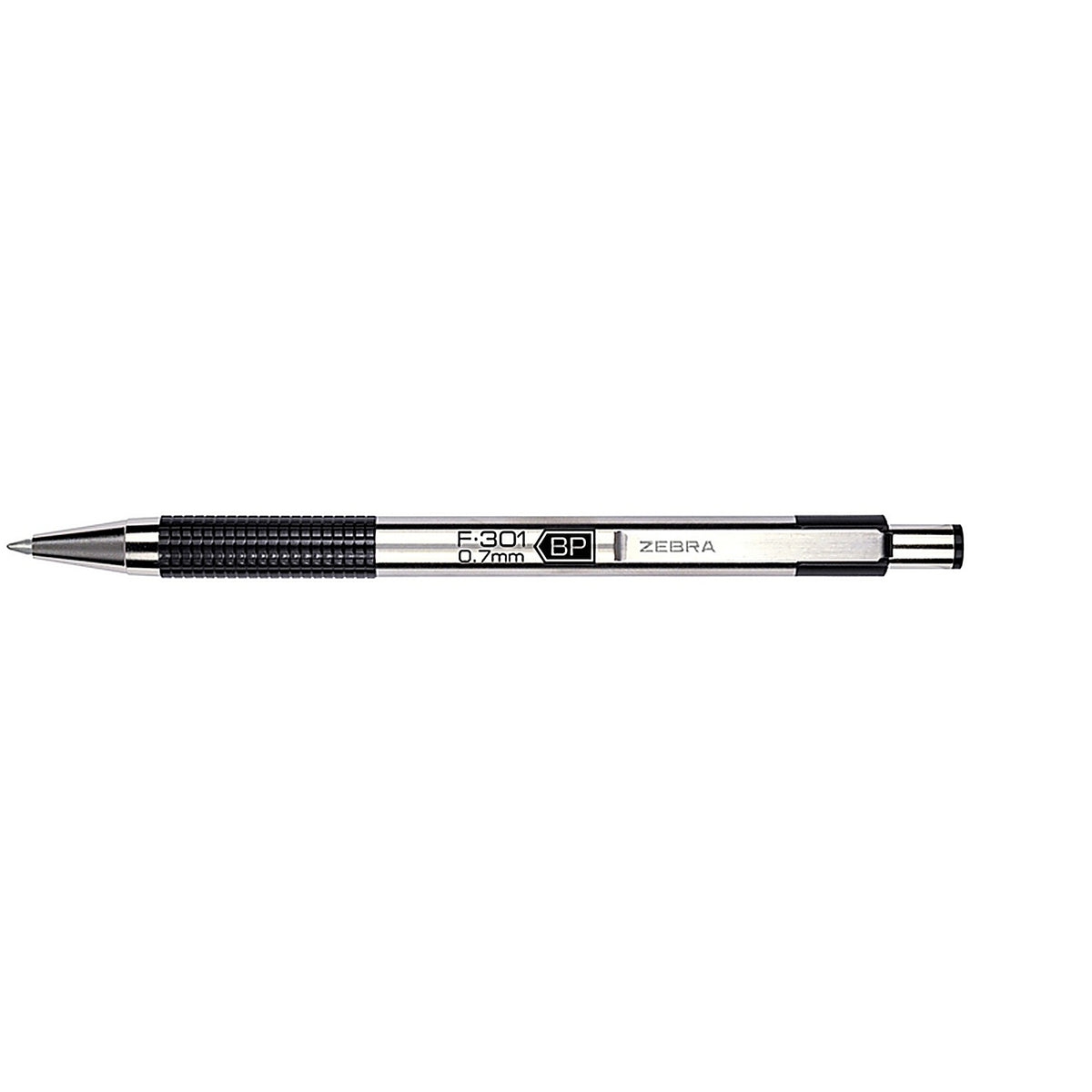 Zebra - 27111 - F-301 Black Retractable Ball Point Pen 1 Pack