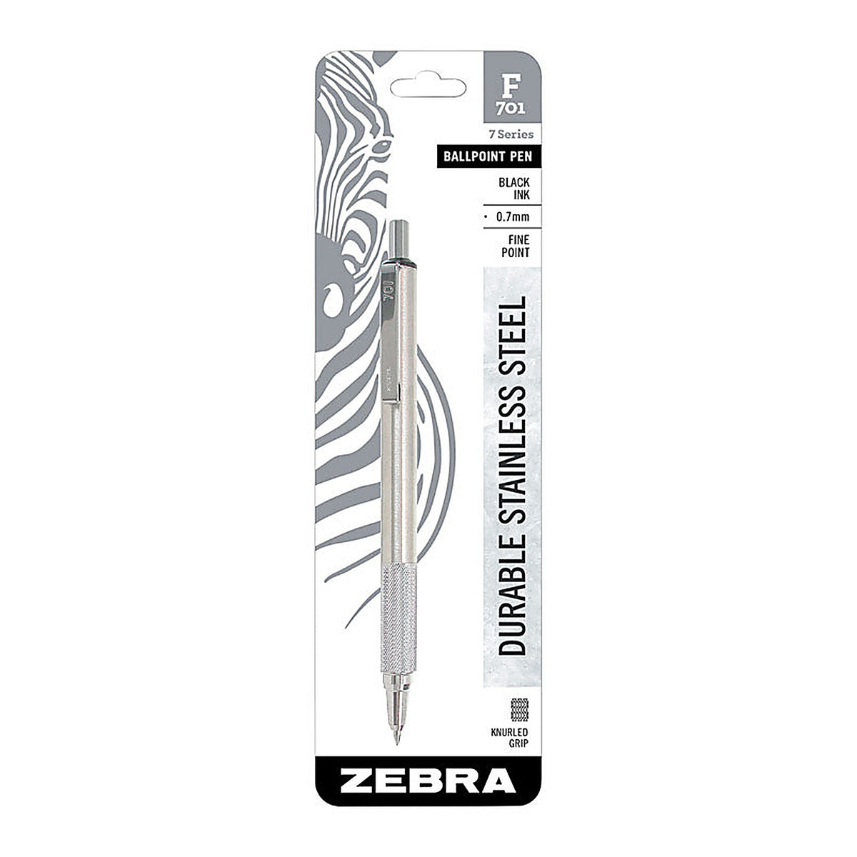 Zebra - 29411 - F-701 Black Retractable Ball Point Pen 1 Pack