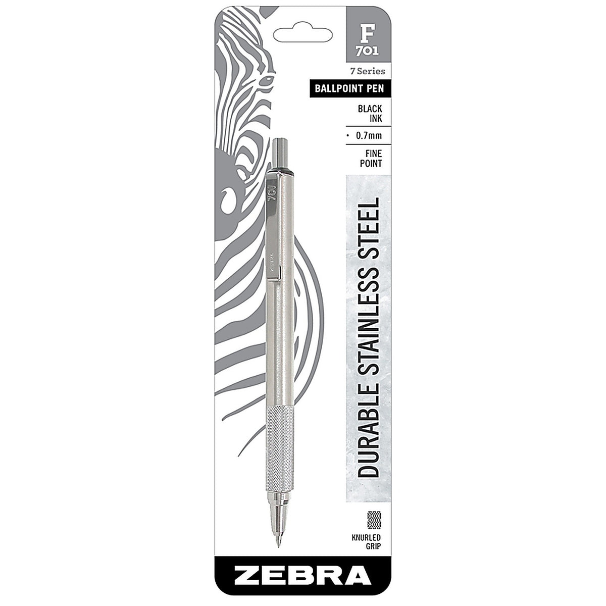 Zebra - 29411 - F-701 Black Retractable Ball Point Pen 1 Pack