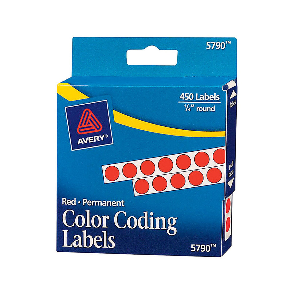 Avery - 5790 - 1/4 In. H X 1/4 In. W Round Red Color Coding Label 450 Pack