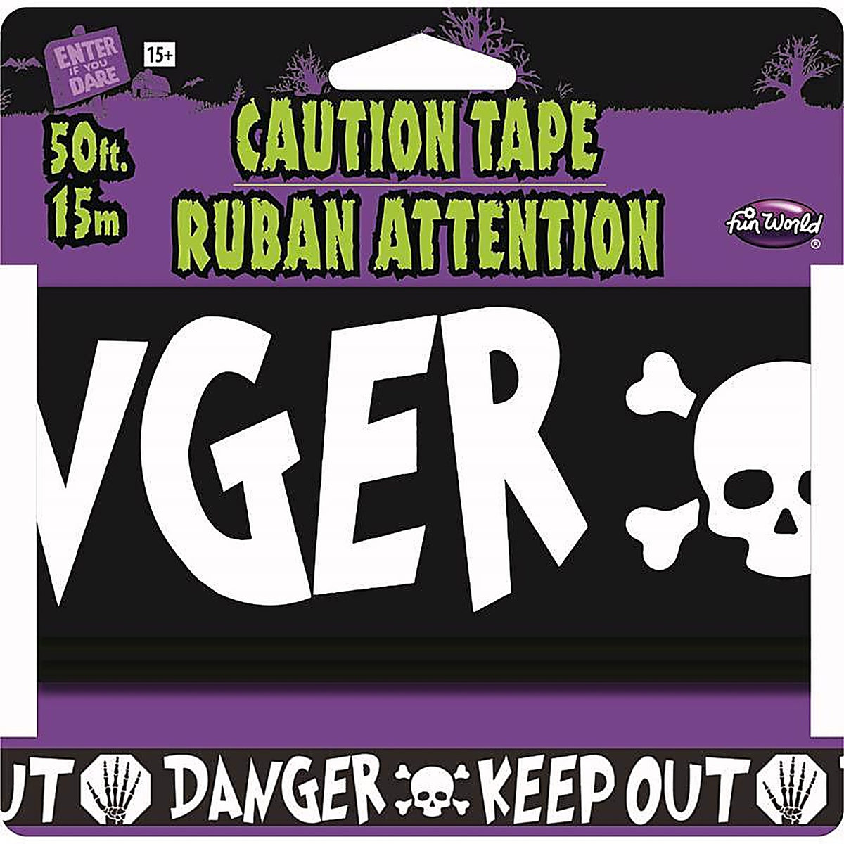 Fun World 9340ACE Caution Tape Halloween Decor