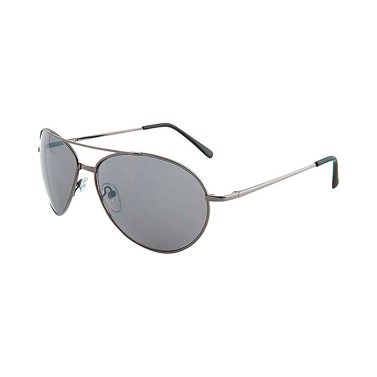 Piranha - 90009 - Aviator Unisex Silver Frame Gray Lens Sunglasses