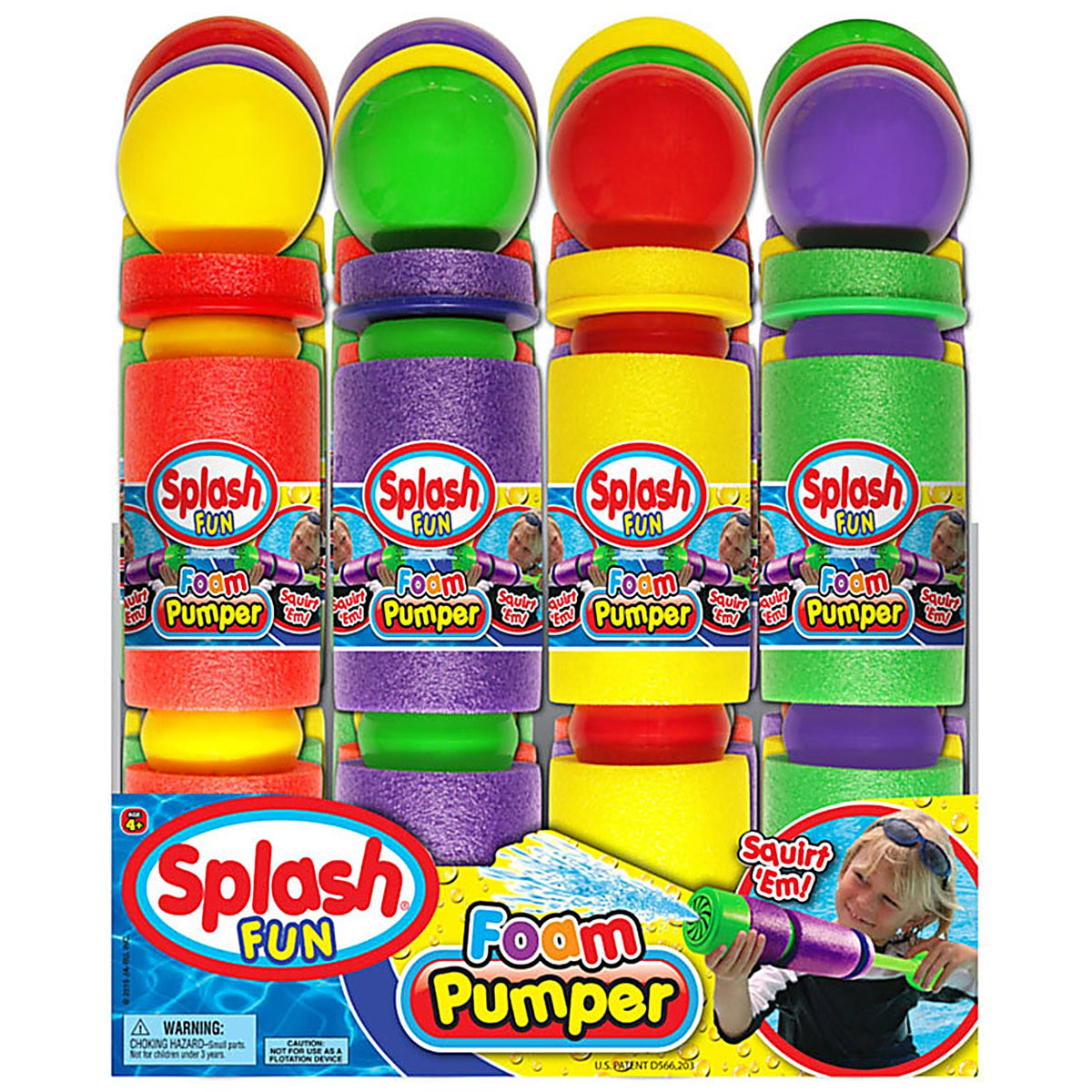 JA-RU 890 Splash Foam Pumper Water Toy Soft Foam/Plastic 1/Pack