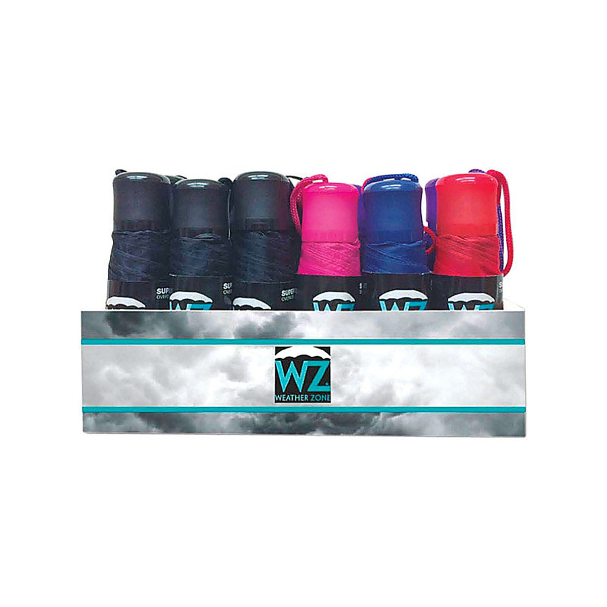 Weather Zone - 12CT - Assorted 42 In. D Compact Umbrella
