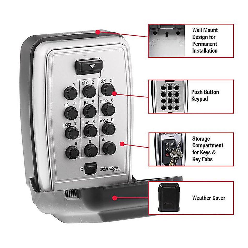 Master Lock - 5423D - 4-5/8 In. H X 3.13 In. W X 2-1/16 In. L Metal 4-Digit Combination Lock Box